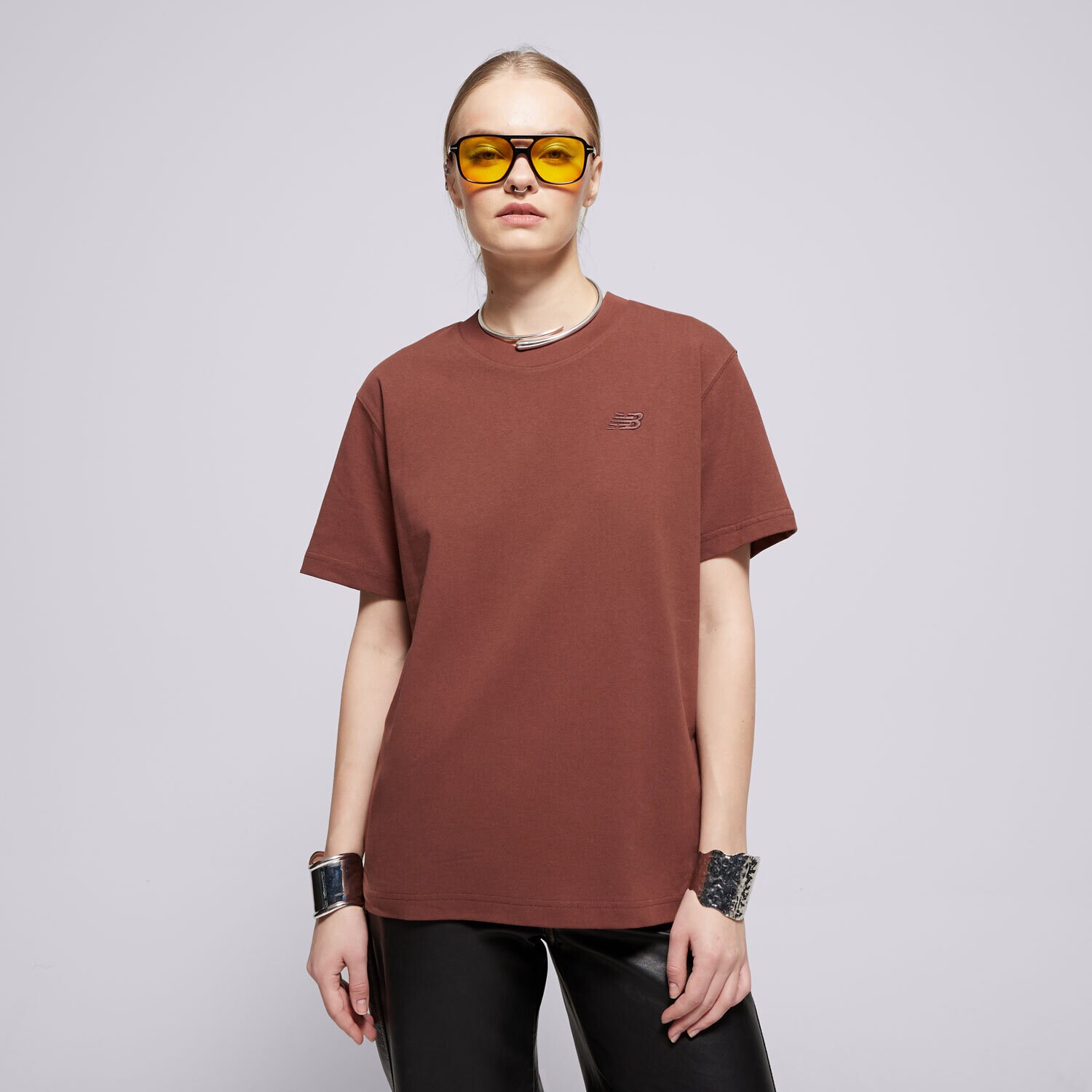 Femei tricou NEW BALANCE TRICOU ATHLETICS JERSEY TRICOU WT41501ROK Maro