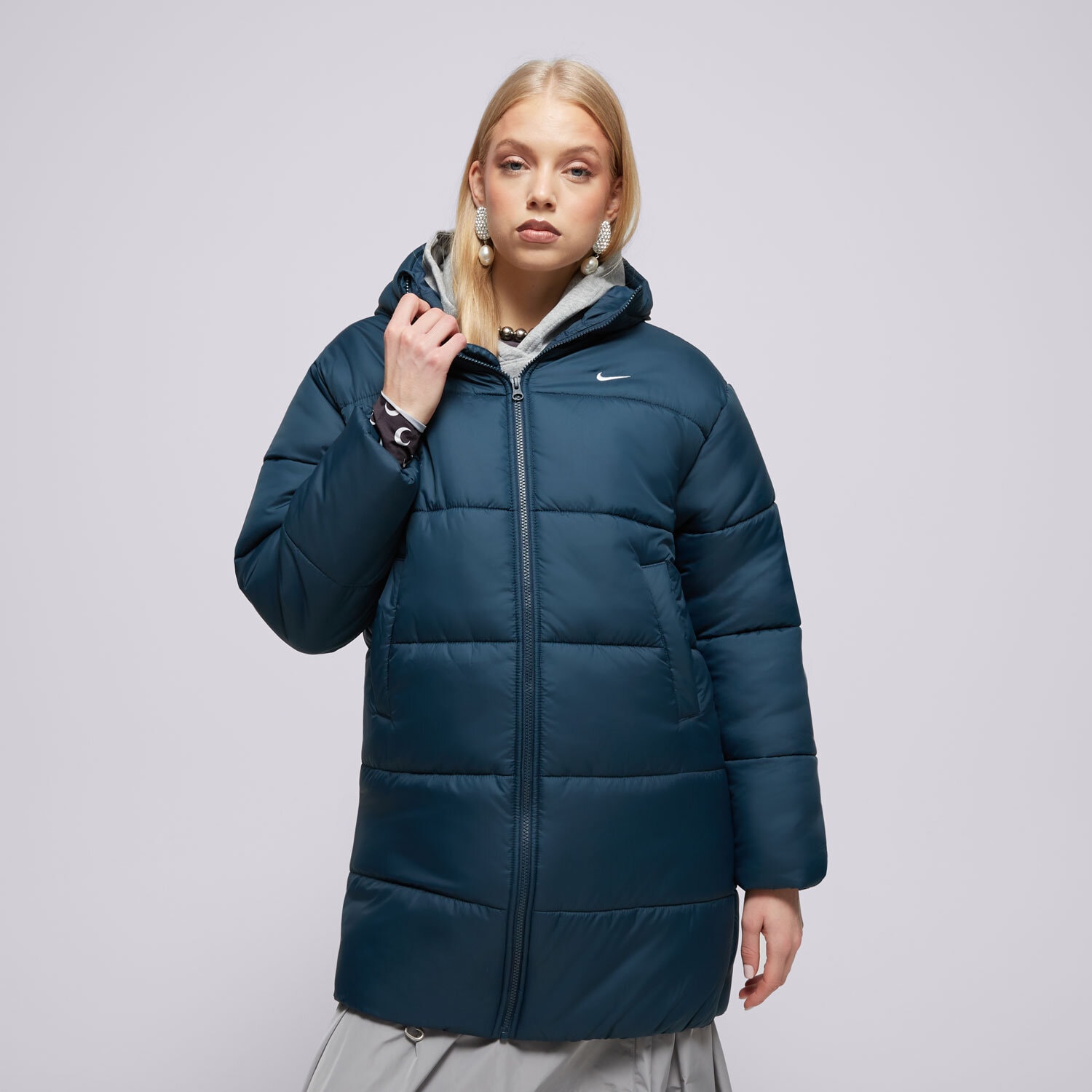 Femei geacă de iarnă NIKE PARDESIU W NSW TF SNFL NK CLSC PRKA FZ5903-478 Albastru
