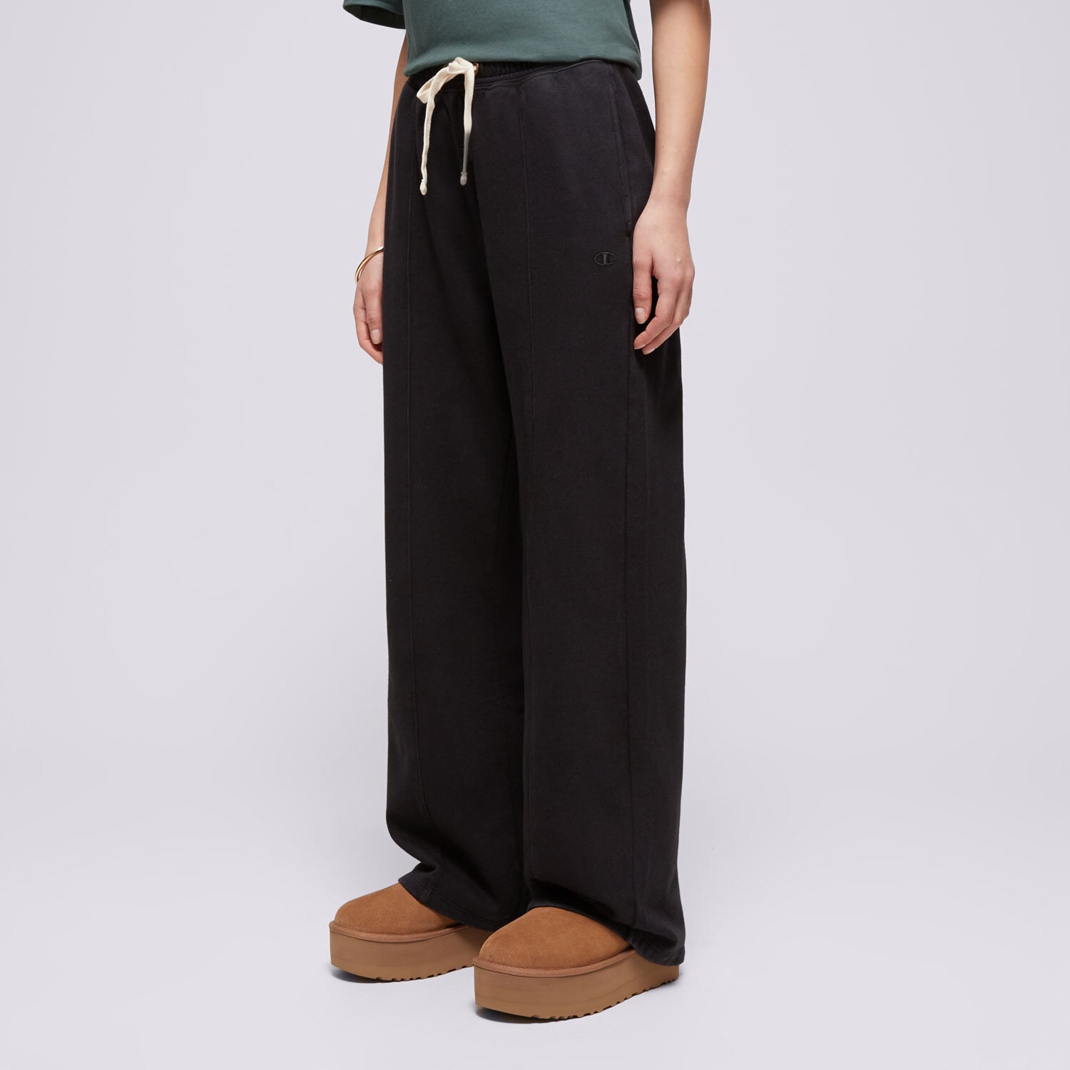 Femei pantaloni CHAMPION PANTALONI  WIDE LEG PANTS 117638KK001 Negru