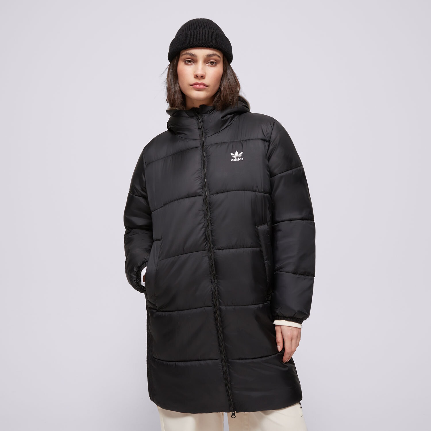 Femei geacă de iarnă ADIDAS PARDESIU LONG PUFFER IW5858 Negru