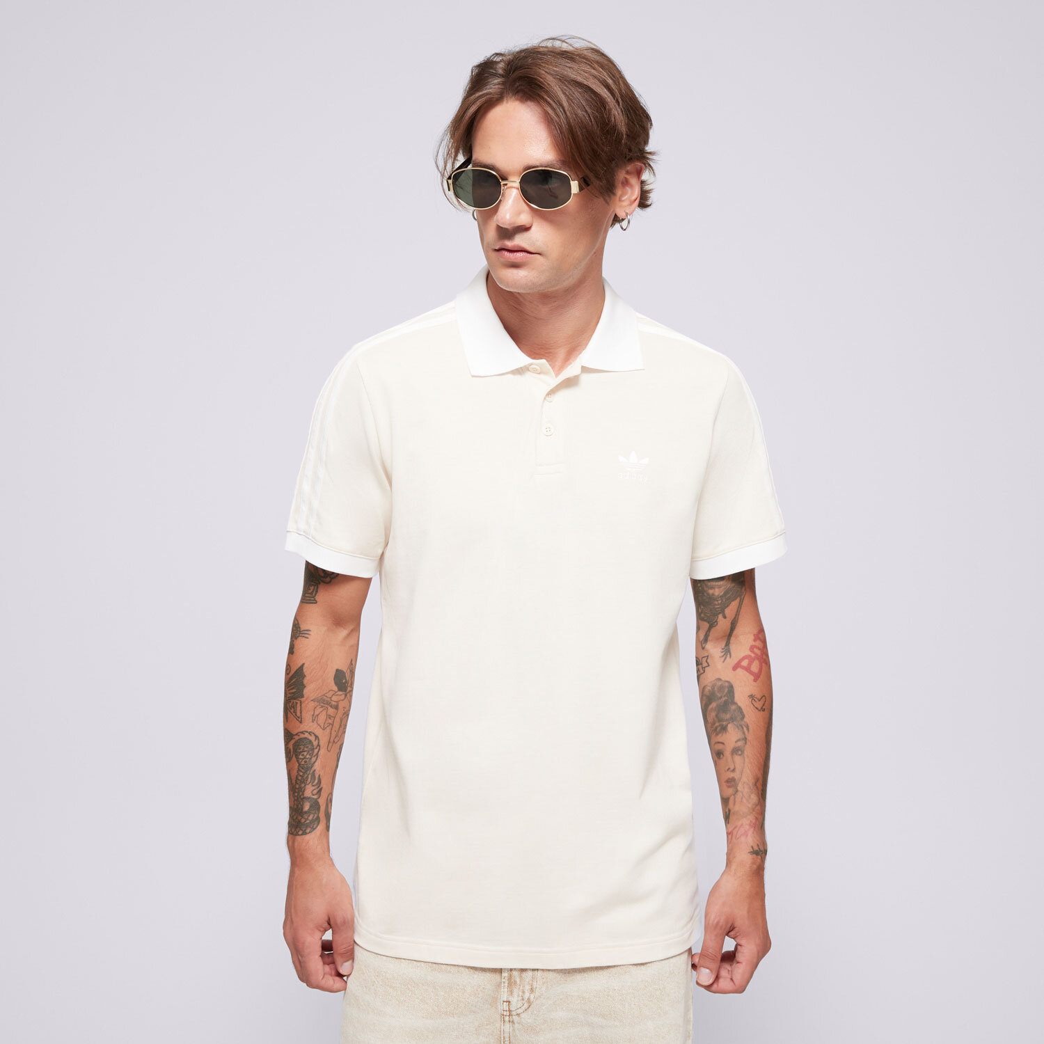 Bărbați tricou ADIDAS POLO 3-STRIPE POLO IZ3070 Alb