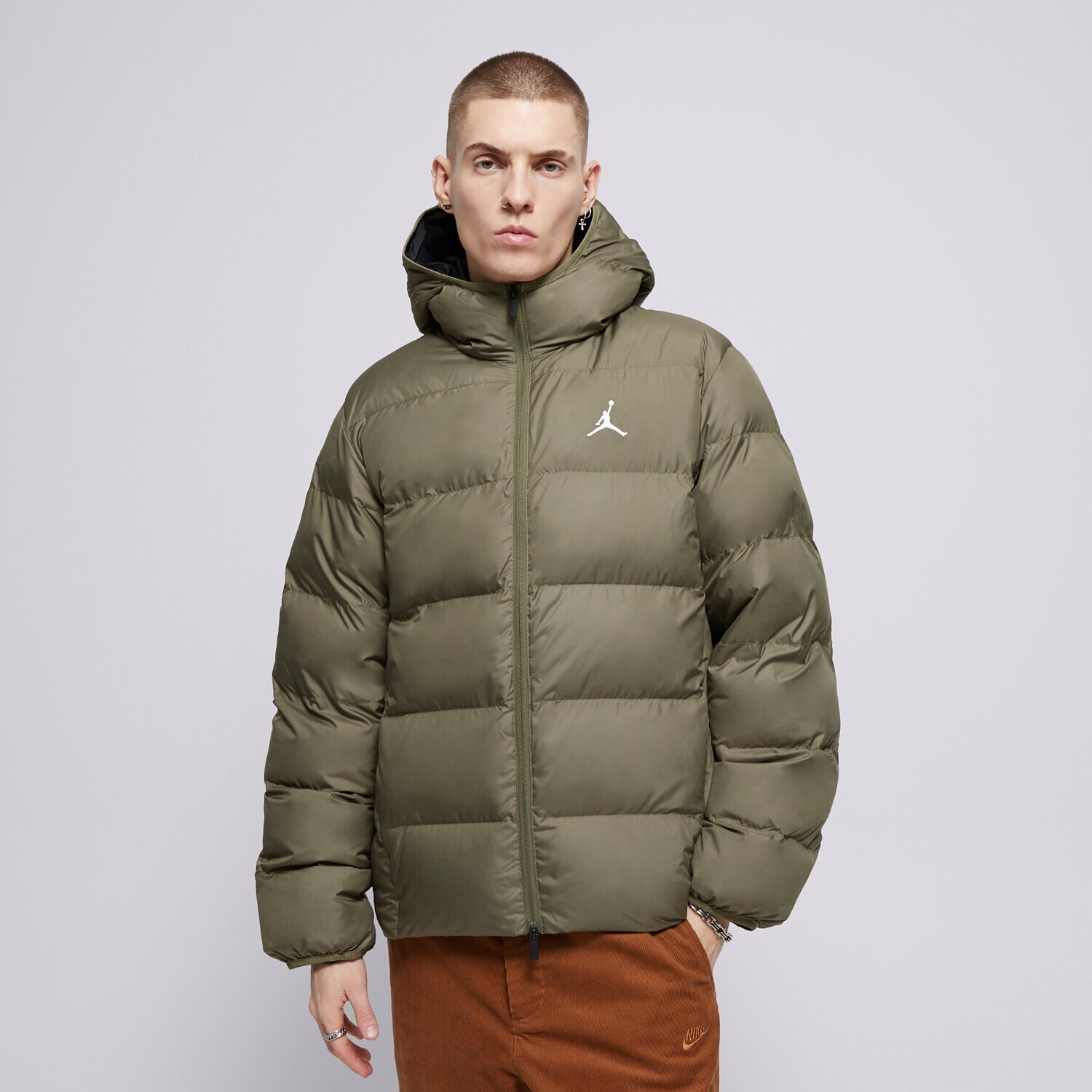 Bărbați eacă de iarnă JORDAN JACHETĂ CU PUF M J BRKLN PUFFER JKT FV7317-222 Kaki