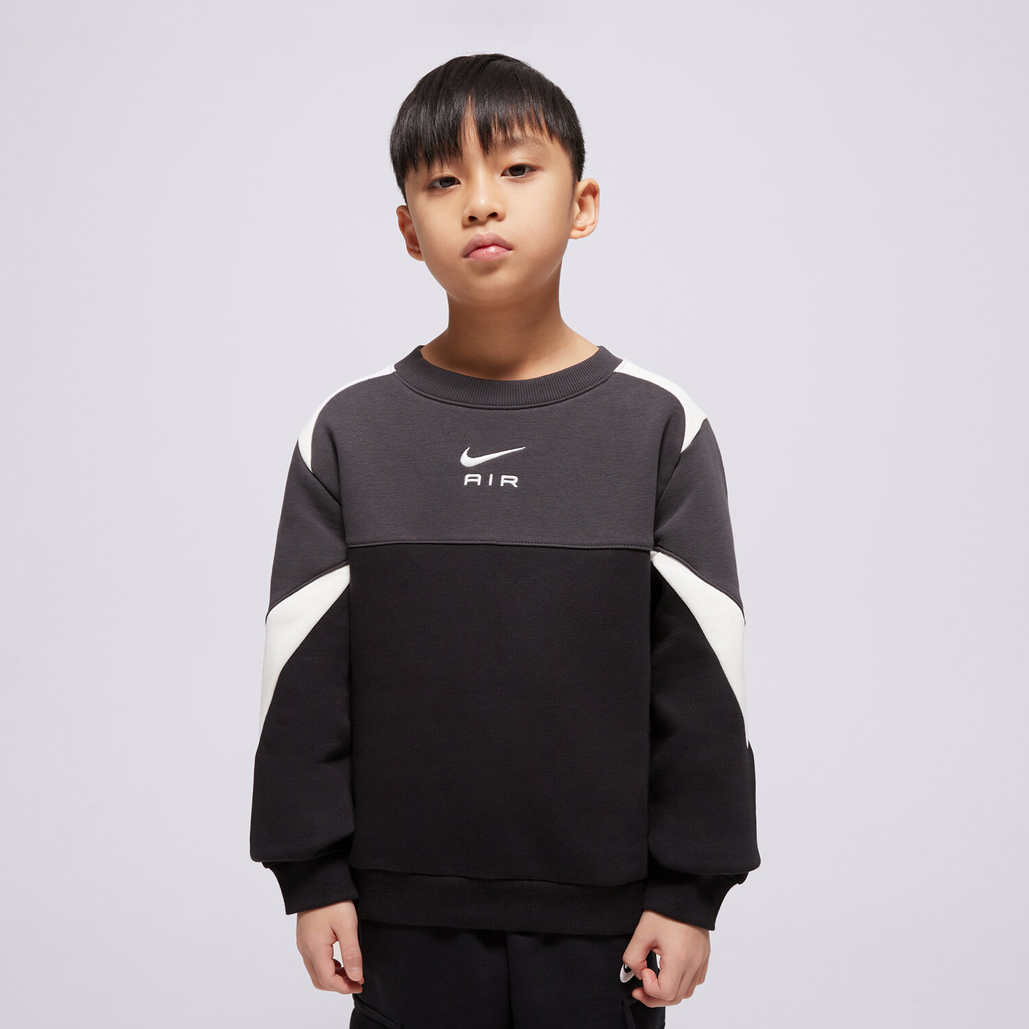 Copii bluză NIKE BLUZĂ K NIKE AIR CREW BOY FZ4956-010 Negru