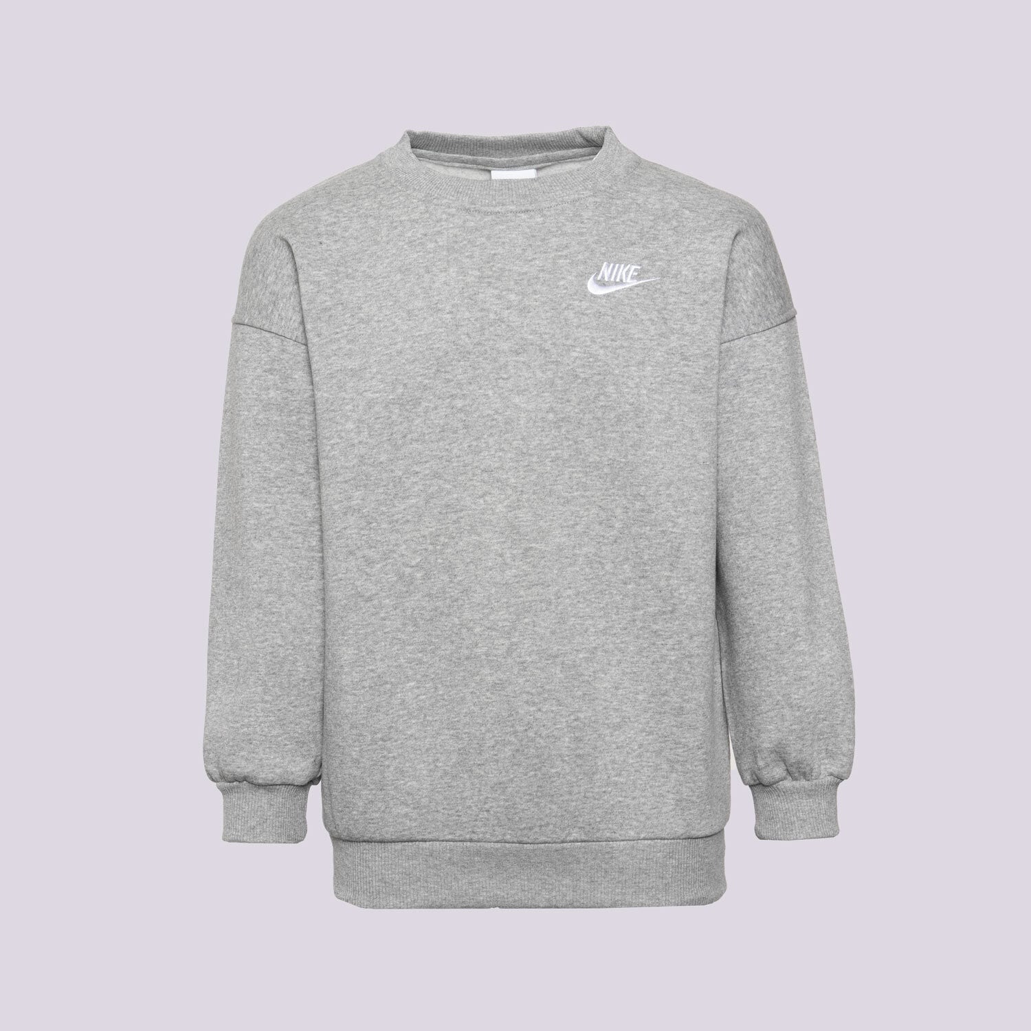 Copii bluză NIKE BLUZĂ G NSW CLUB FLC OVRSZD CREW LBR GIRL FD2923-063 Gri