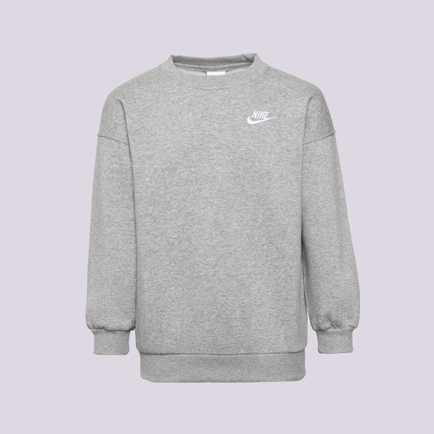 Copii bluză NIKE BLUZĂ G NSW CLUB FLC OVRSZD CREW LBR GIRL FD2923-063 Gri