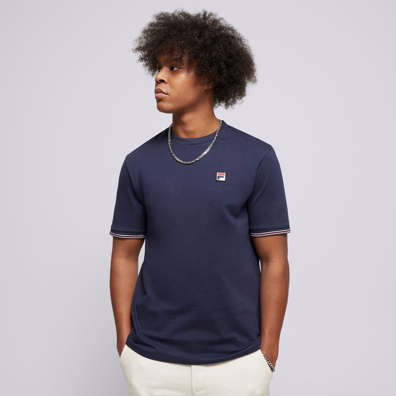 Bărbați tricou FILA TRICOU CALEB FW24MH036410 Bleumarin