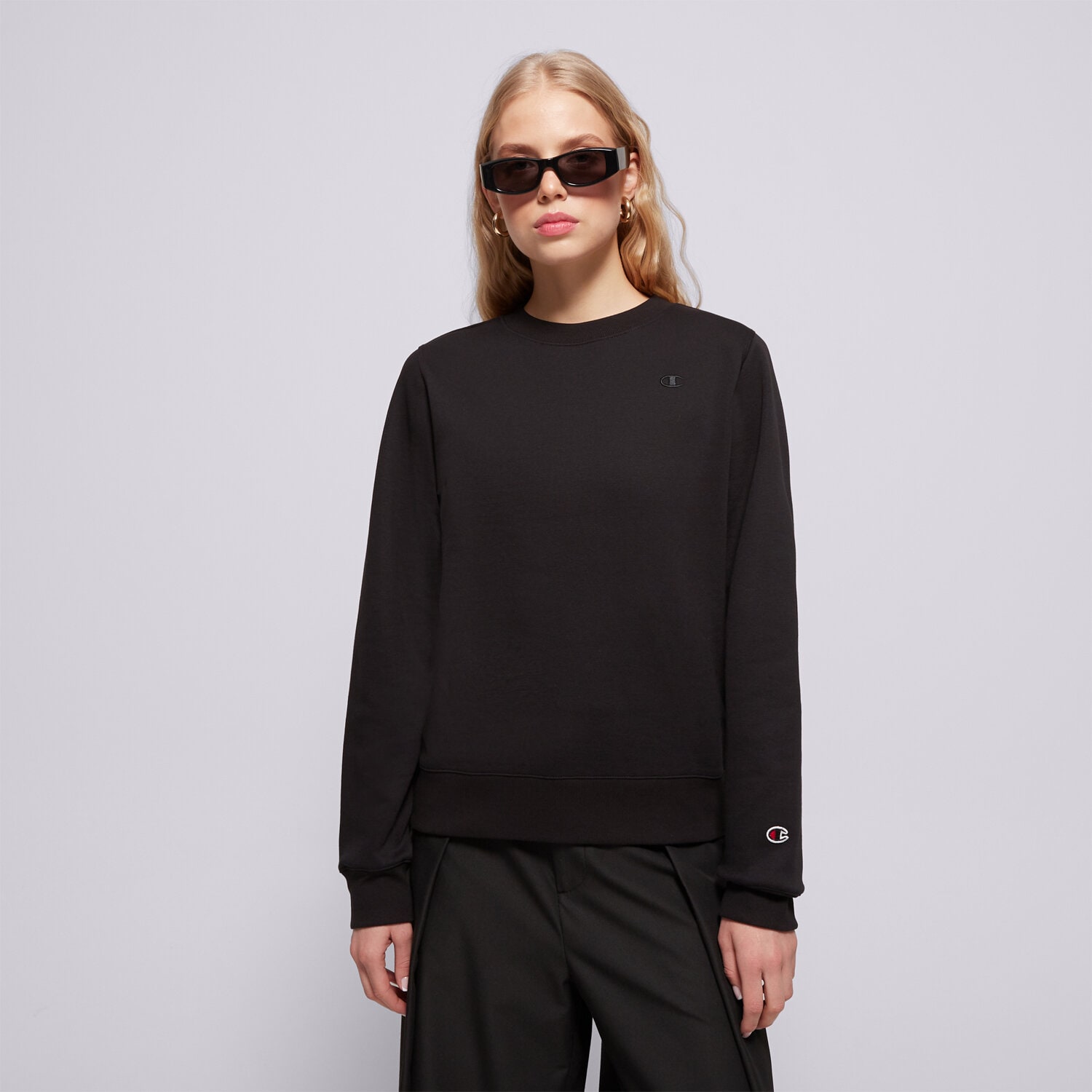 Femei bluză CHAMPION BLUZĂ CREWNECK SWEATSHIRT 117582KK001 Negru