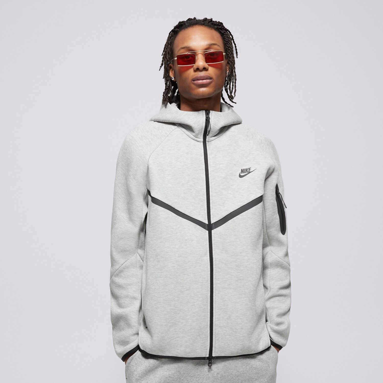 Bărbați bluză NIKE BLUZĂ CU GLUGĂ M NK TCH FLC FZ WR HOODIE HV0949-063 Gri
