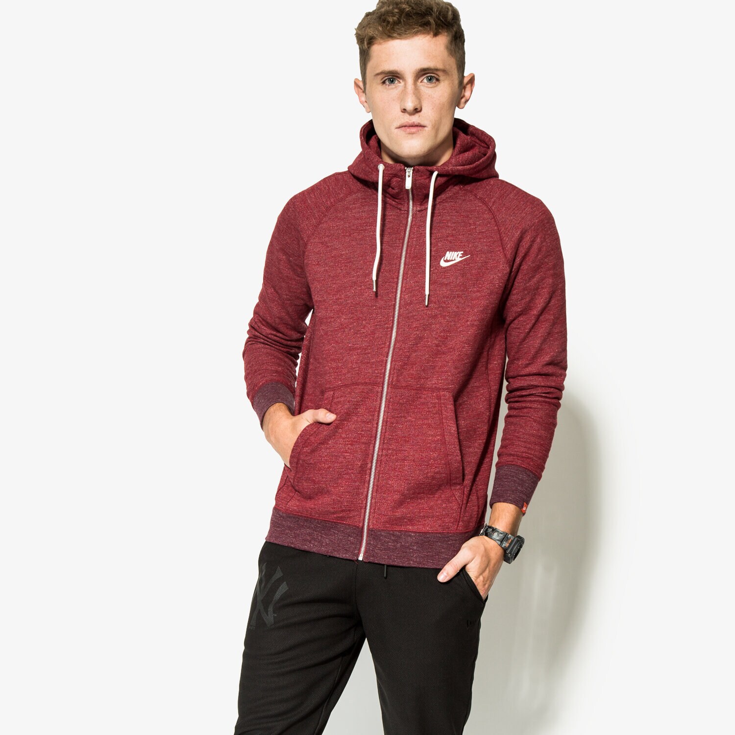 Bărbați bluză NIKE BLUZĂ M NSW LEGACY HOODIE FZ FT 805057677 Bordo