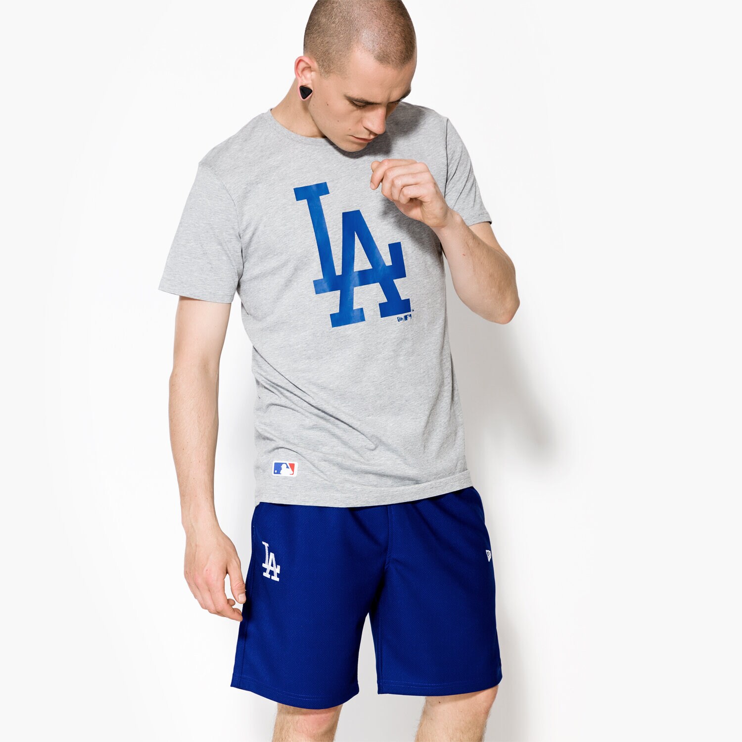Bărbați tricou NEW ERA TRICOU LS MLB BASIC TEE LA DODGERS 11204002 Gri