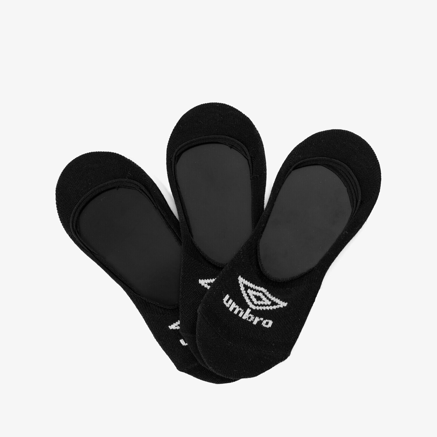 Femei șosete UMBRO BALERINE FOOTIE 3PK BLK UL37SKA08001 Negru