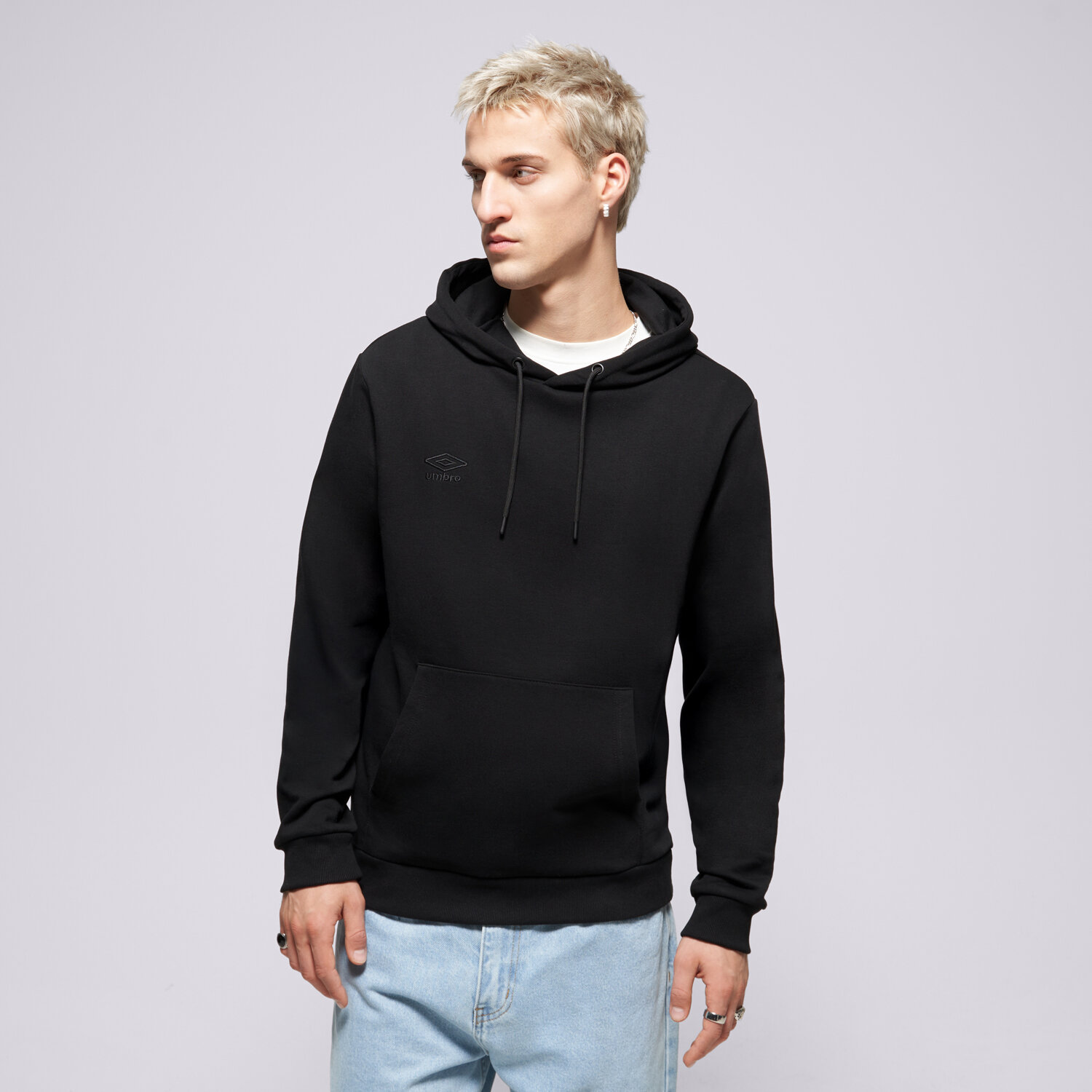 Bărbați bluză UMBRO BLUZĂ HANORAC UMBRO BLUZĂ BUHO UL321BLM91001 Negru