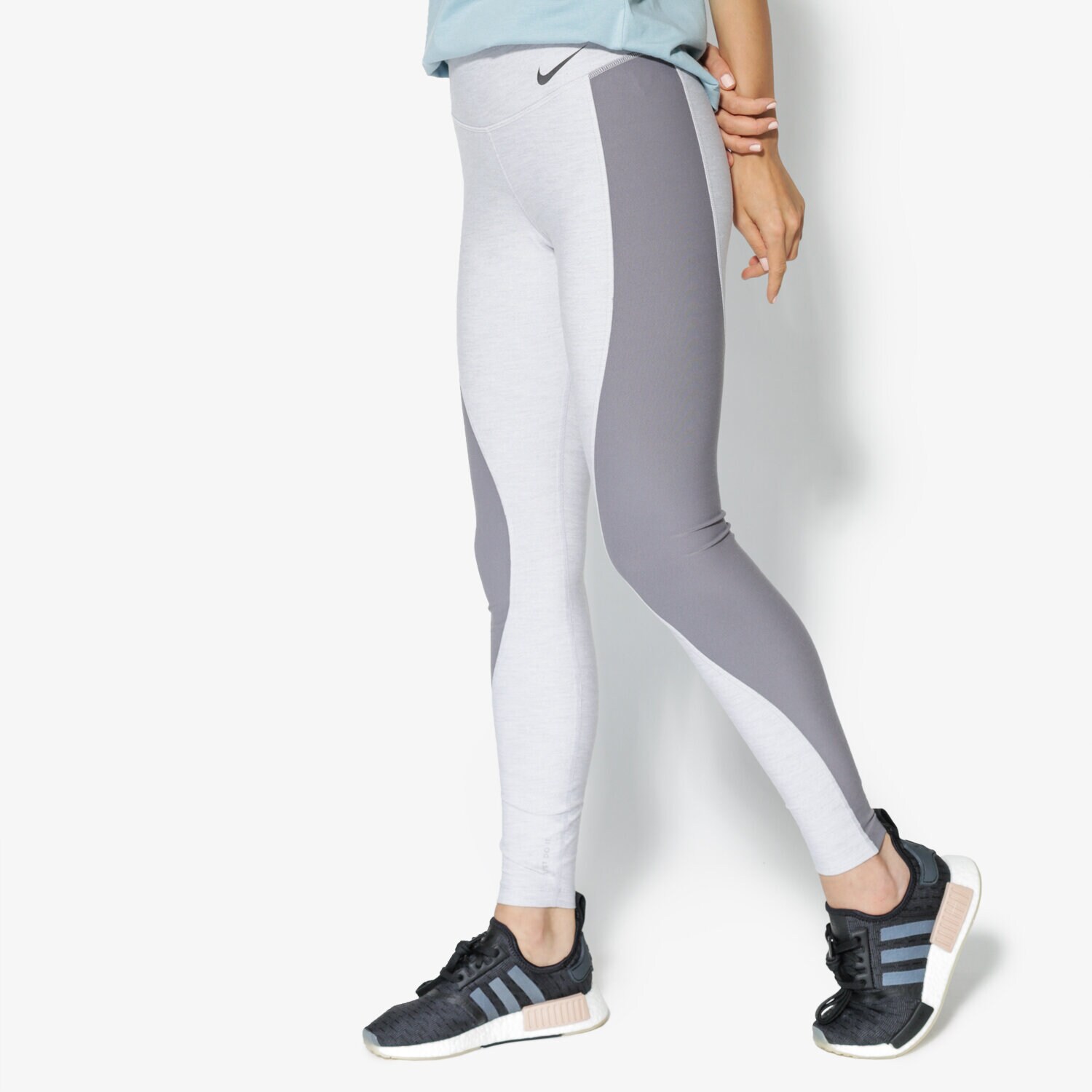 Femei pantaloni NIKE COLANȚI W NK PWR TGHT HI SLBD HTR 892291-027 Gri