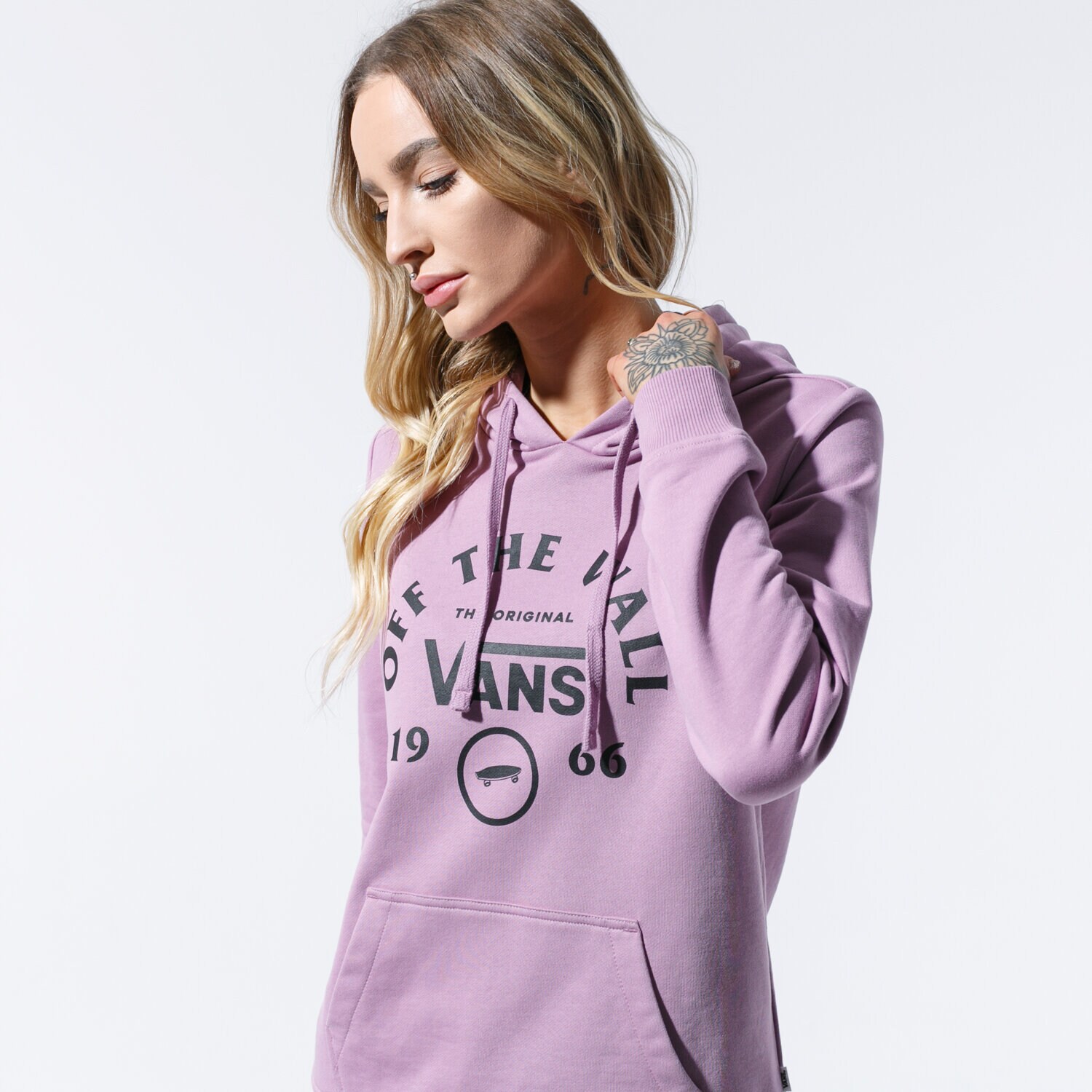 Femei bluză VANS BLUZĂ CU GLUGĂ ATTENDANCE HOODIE VN0A47TEZUS1 Roz