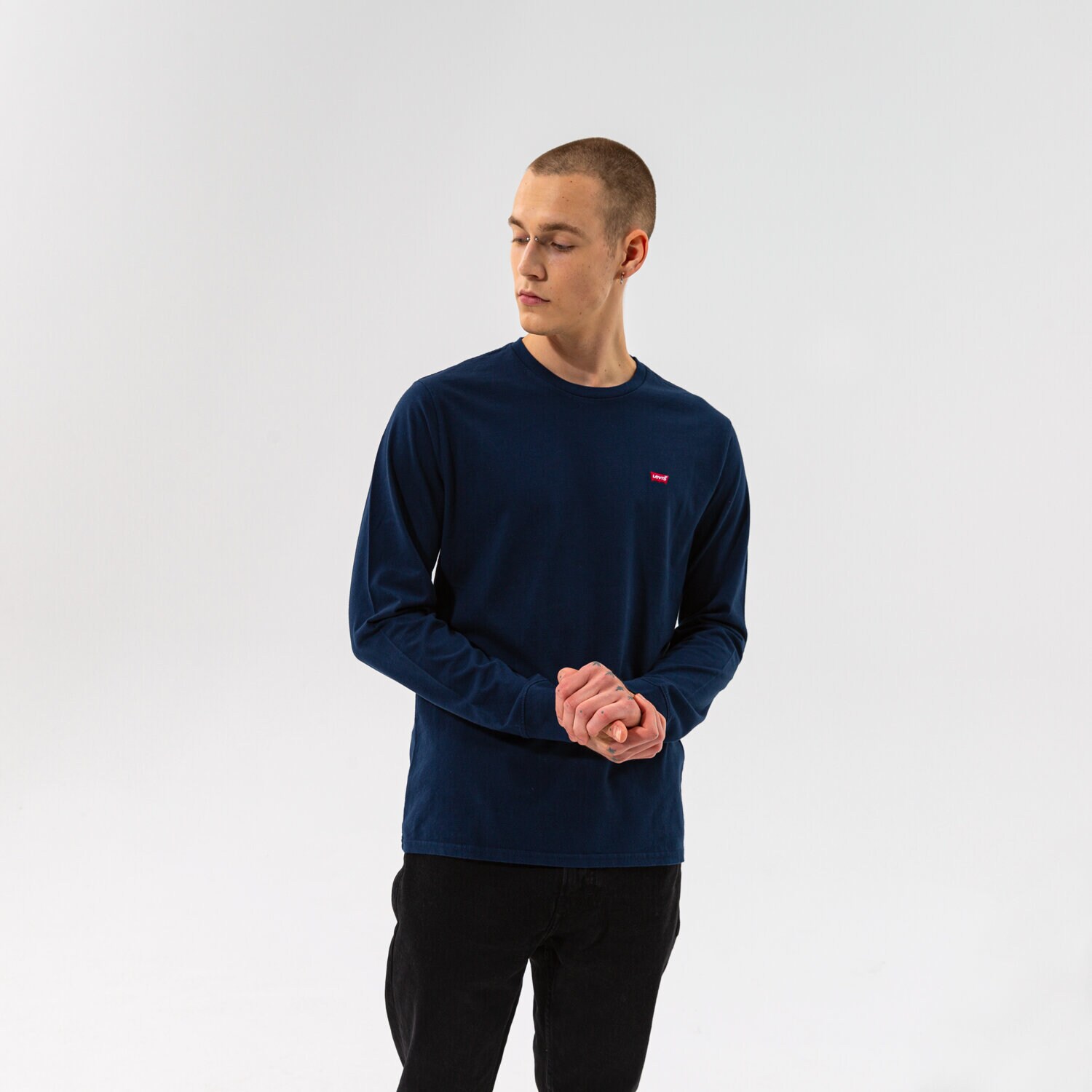 Bărbați tricou LEVI'S TRICOU LS ORIGINAL HM 72848-0001 Bleumarin