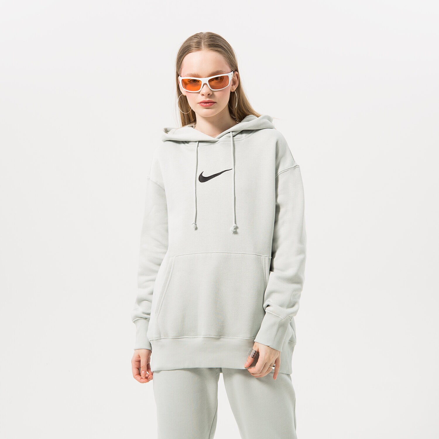 Femei bluză NIKE BLUZĂ CU GLUGĂ W NSW PHNX FLC OS PO HDY MS FD0892-034 verde mentă