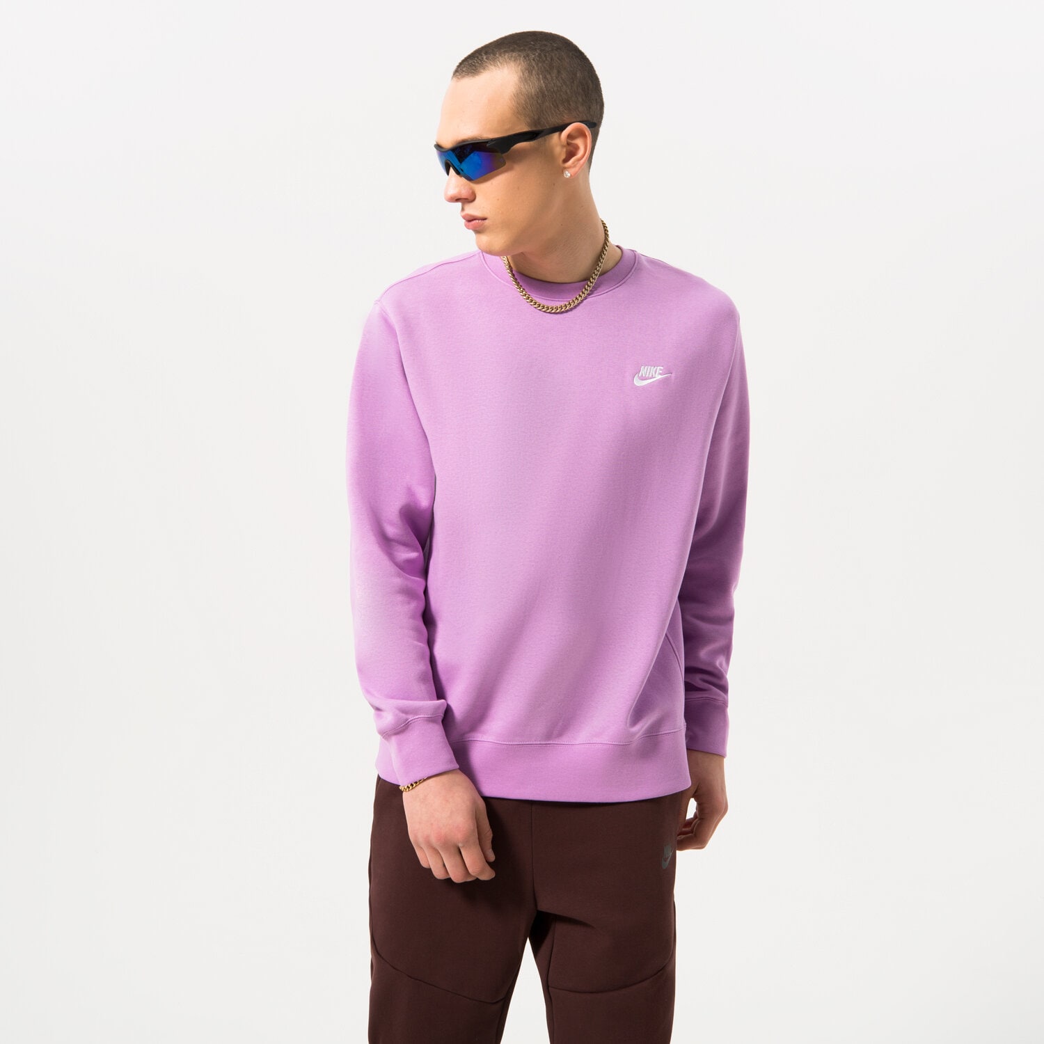Bărbați bluză NIKE BLUZĂ SPORTSWEAR CLUB FLEECE BV2662-591 Violet