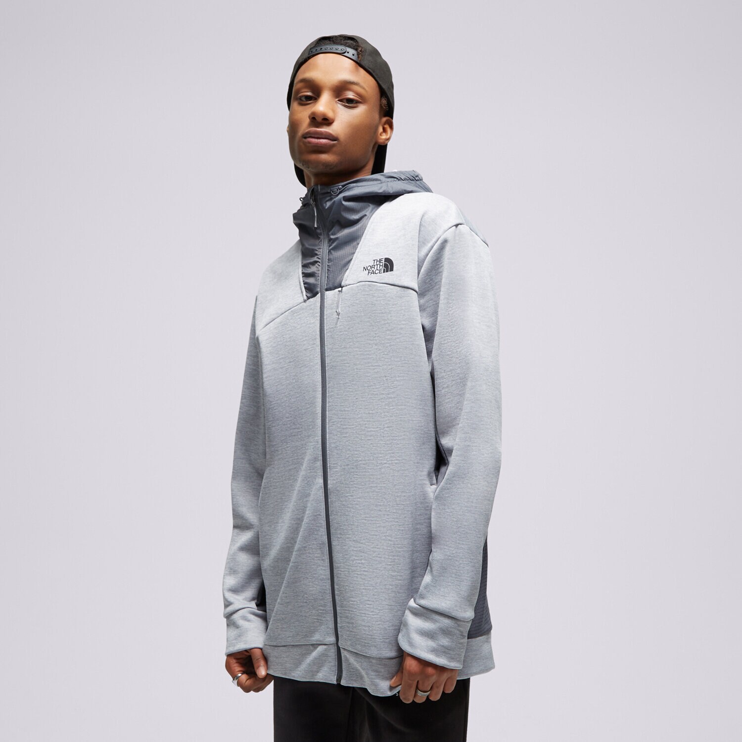 Bărbați bluză THE NORTH FACE BLUZĂ CU GLUGĂ MITT FZ HD LGH NF0A7ZHLDYX1 Gri