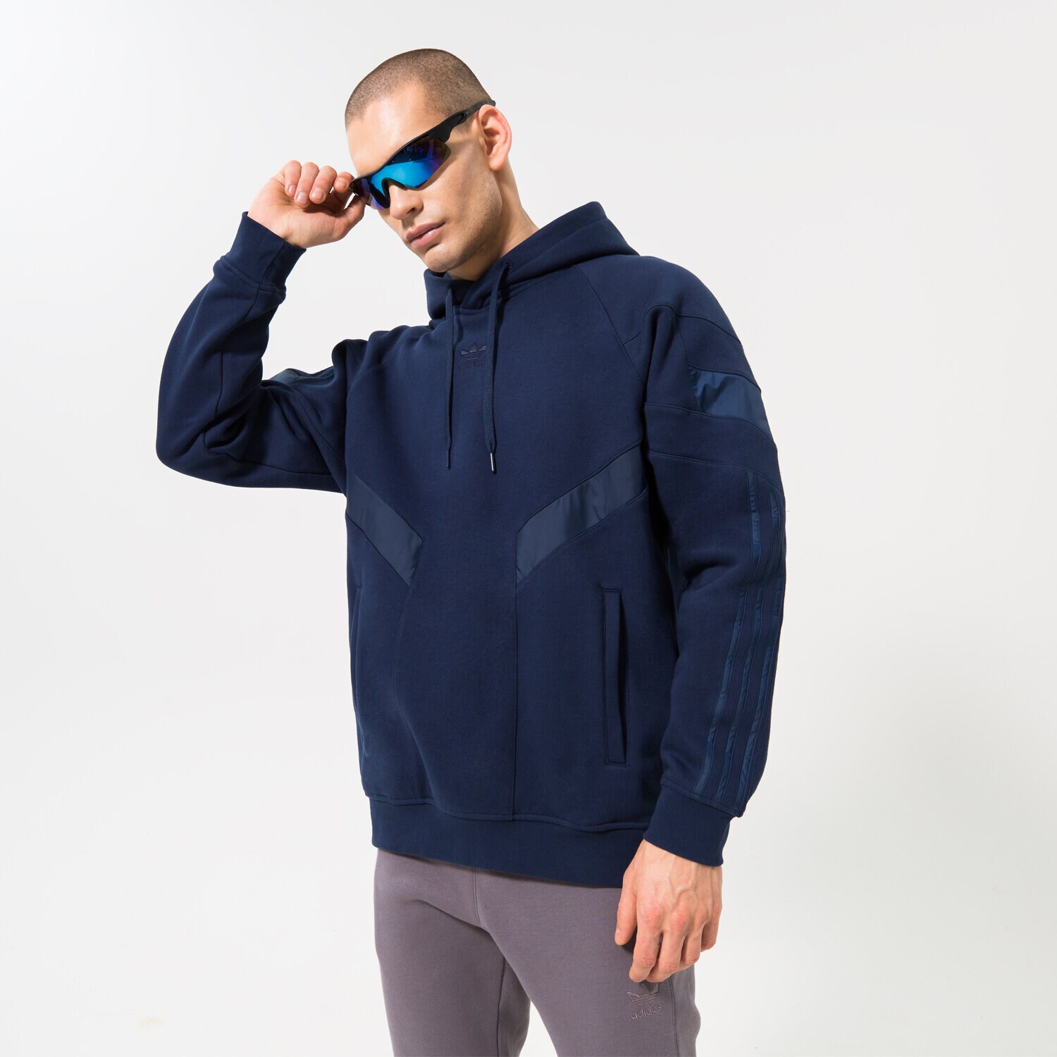 Bărbați bluză ADIDAS BLUZĂ CU GLUGĂ WV OVERL DIR HD HK7343 Bleumarin
