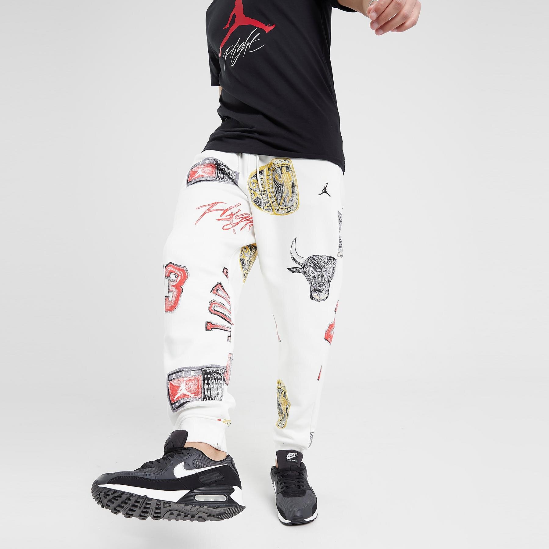 Bărbați pantaloni JORDAN PANTALONI  M J ESS AOP FLC PANT FN4547-133 Mulicolor