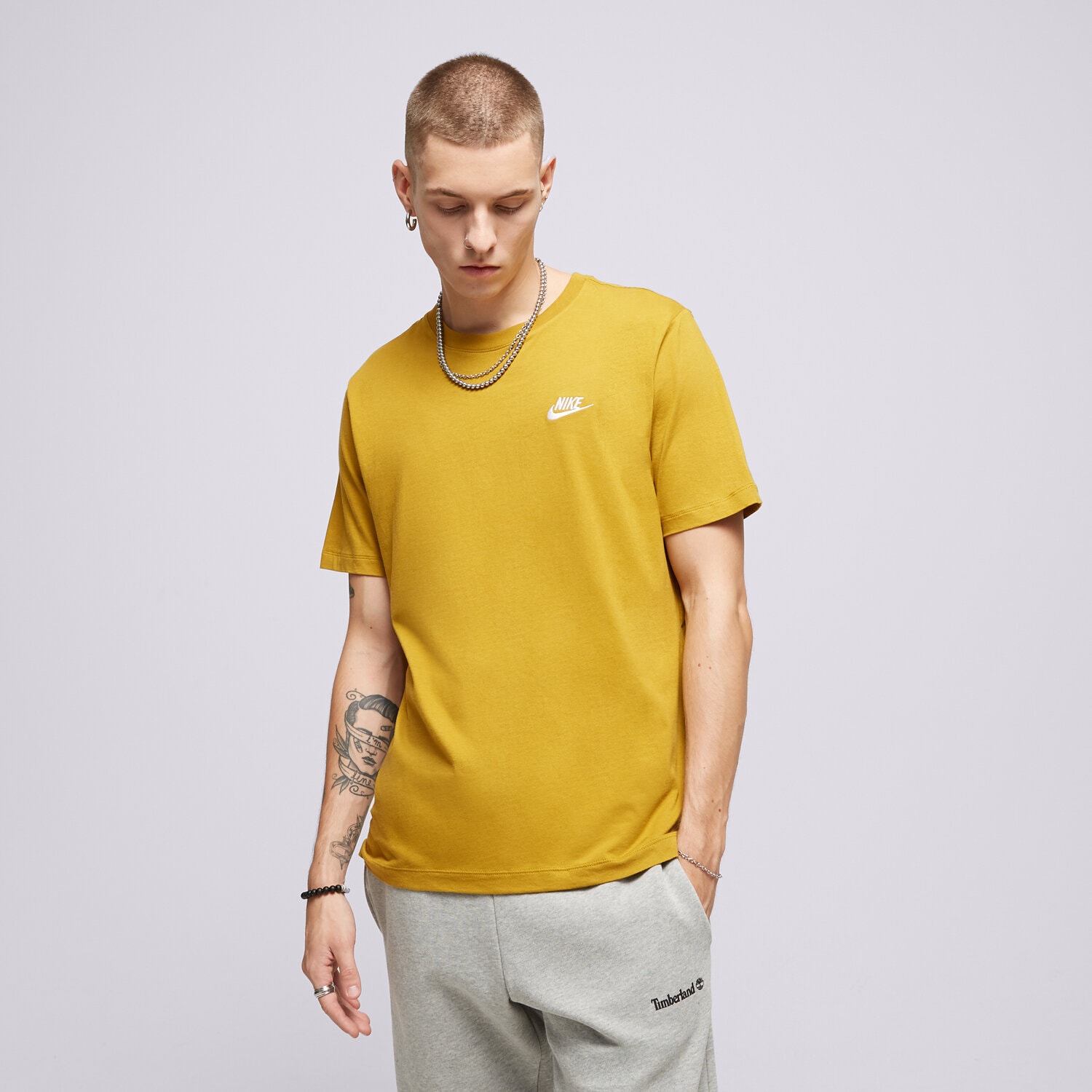 Bărbați tricou NIKE TRICOU SPORTSWEAR CLUB AR4997-716 Galben Muștar