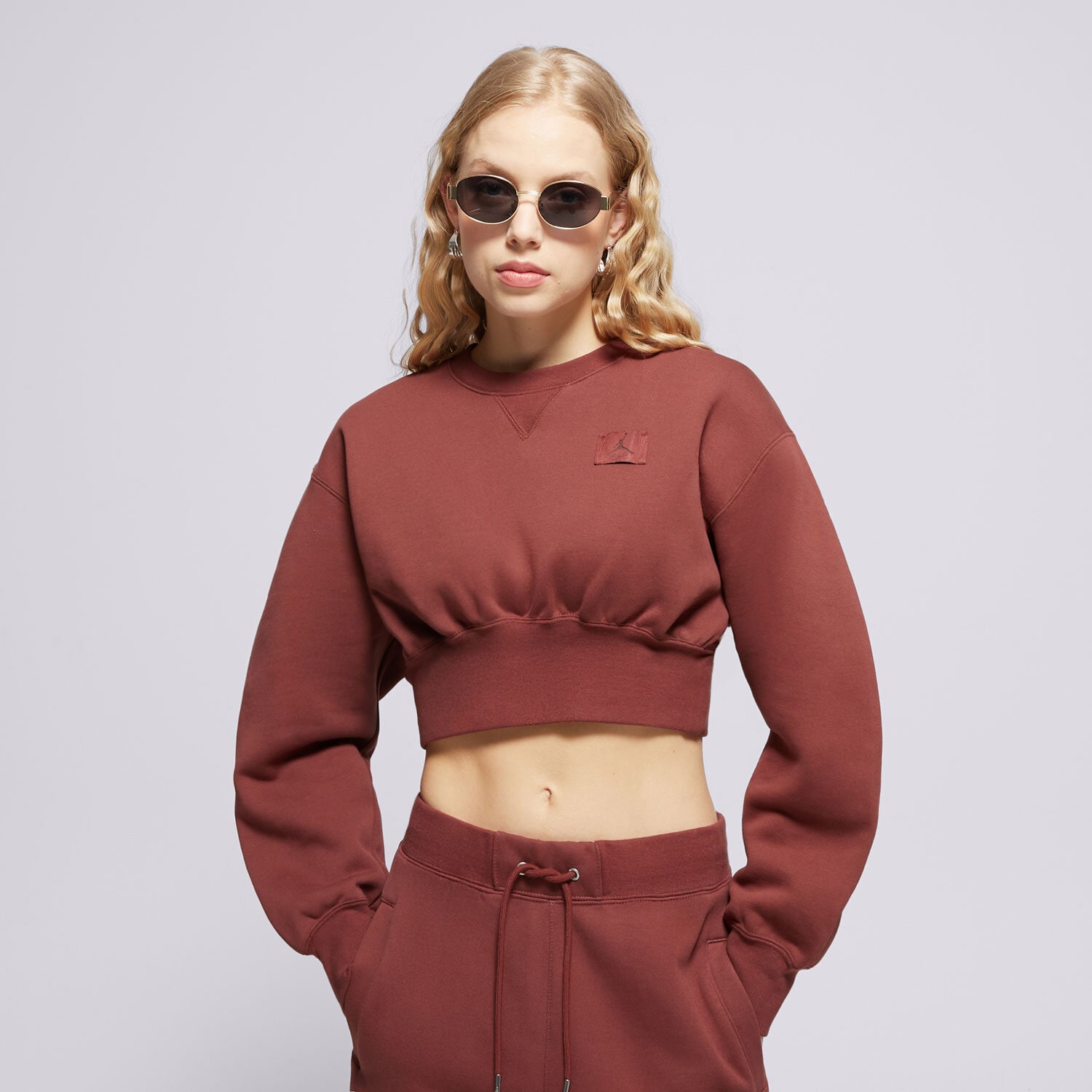 Femei bluză JORDAN BLUZĂ FLT FLC NOV TOP 24 FV7152-231 Maro