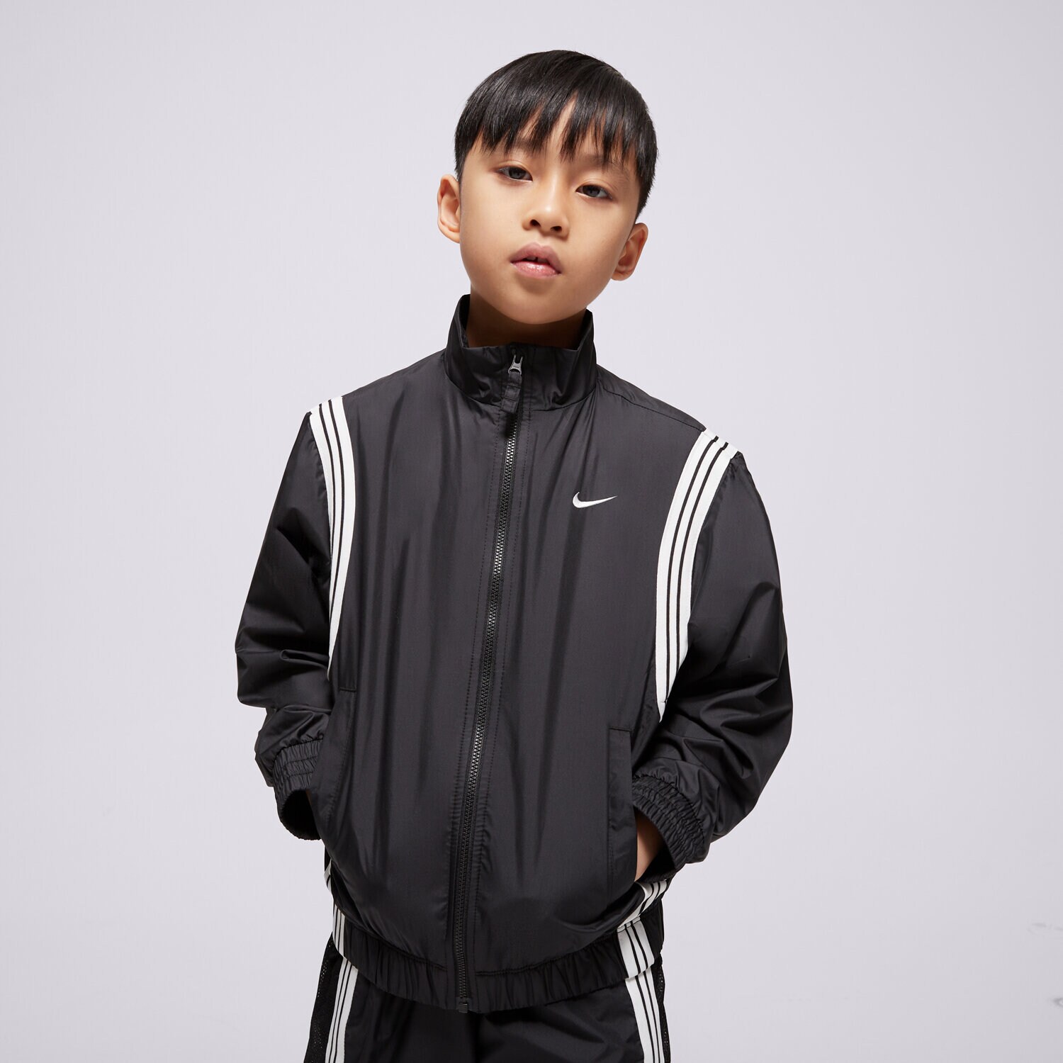 Jachetă de sezon pentru copii (primăvară/toamnă) NIKE JACHETĂ K NK RPL CROSSOVER JKT SR BOY FZ5233-010 Negru