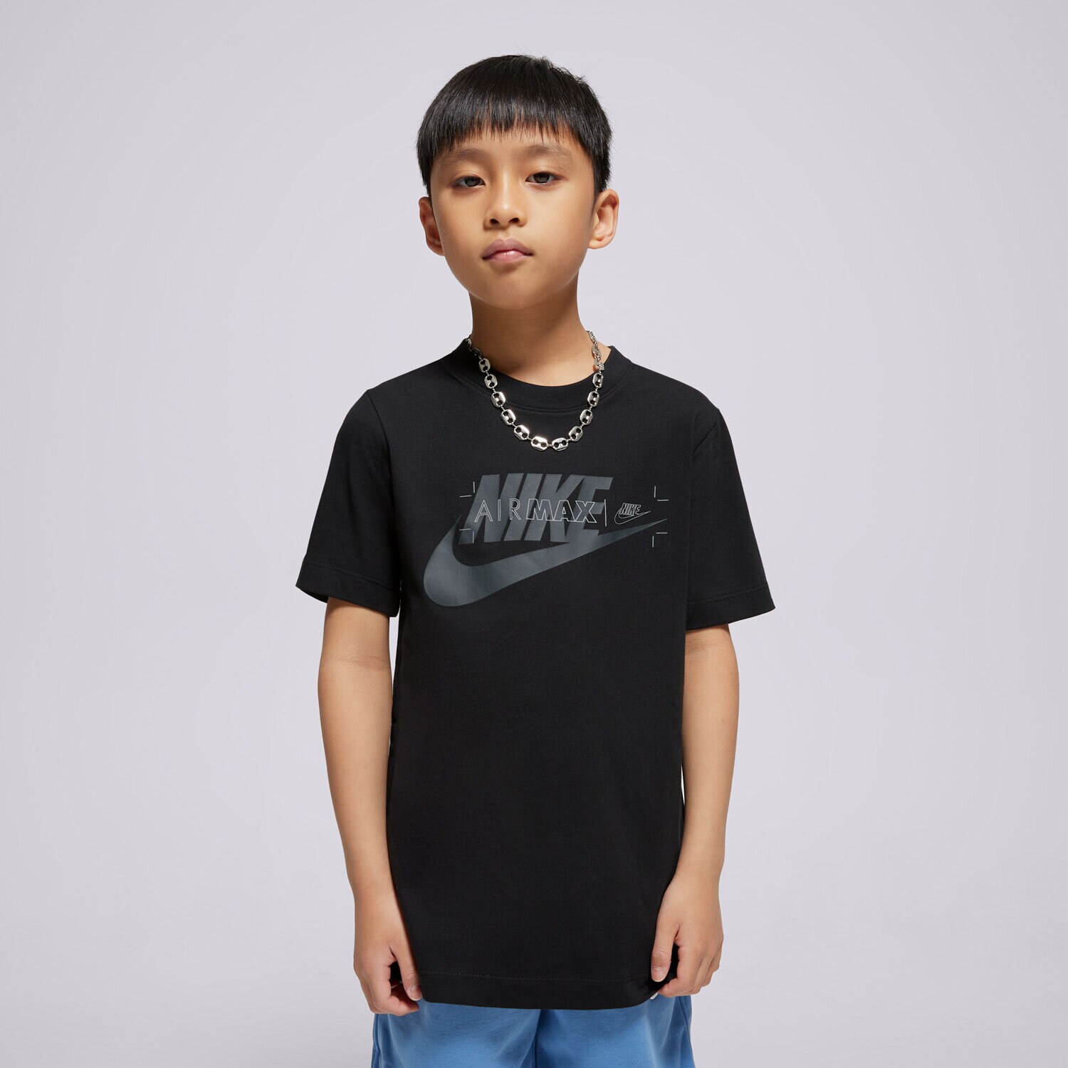 Copii tricou NIKE TRICOU B NSW AIR MAX TEE B DD9247-010 Negru