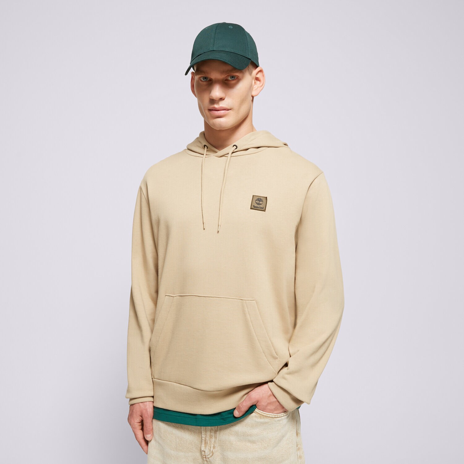 Bărbați bluză TIMBERLAND BLUZĂ CU GLUGĂ WOVEN BADGE (LB) HOODIE LEMON PEPP TB0A2NFXDH41 Bej