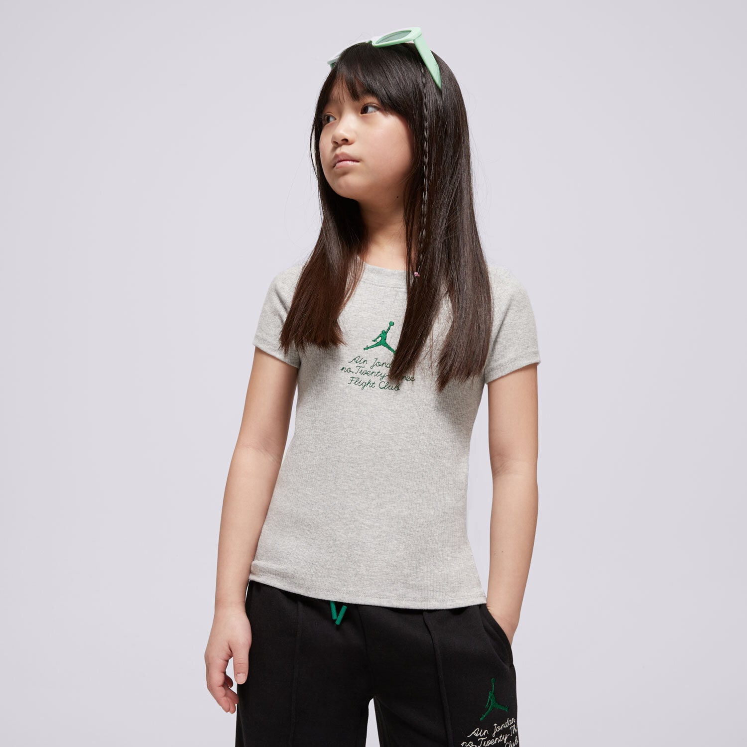 Copii tricou JORDAN TRICOU JDG COURT OF LEGENDS RIBBED TE GIRL 45D703-G2H Gri