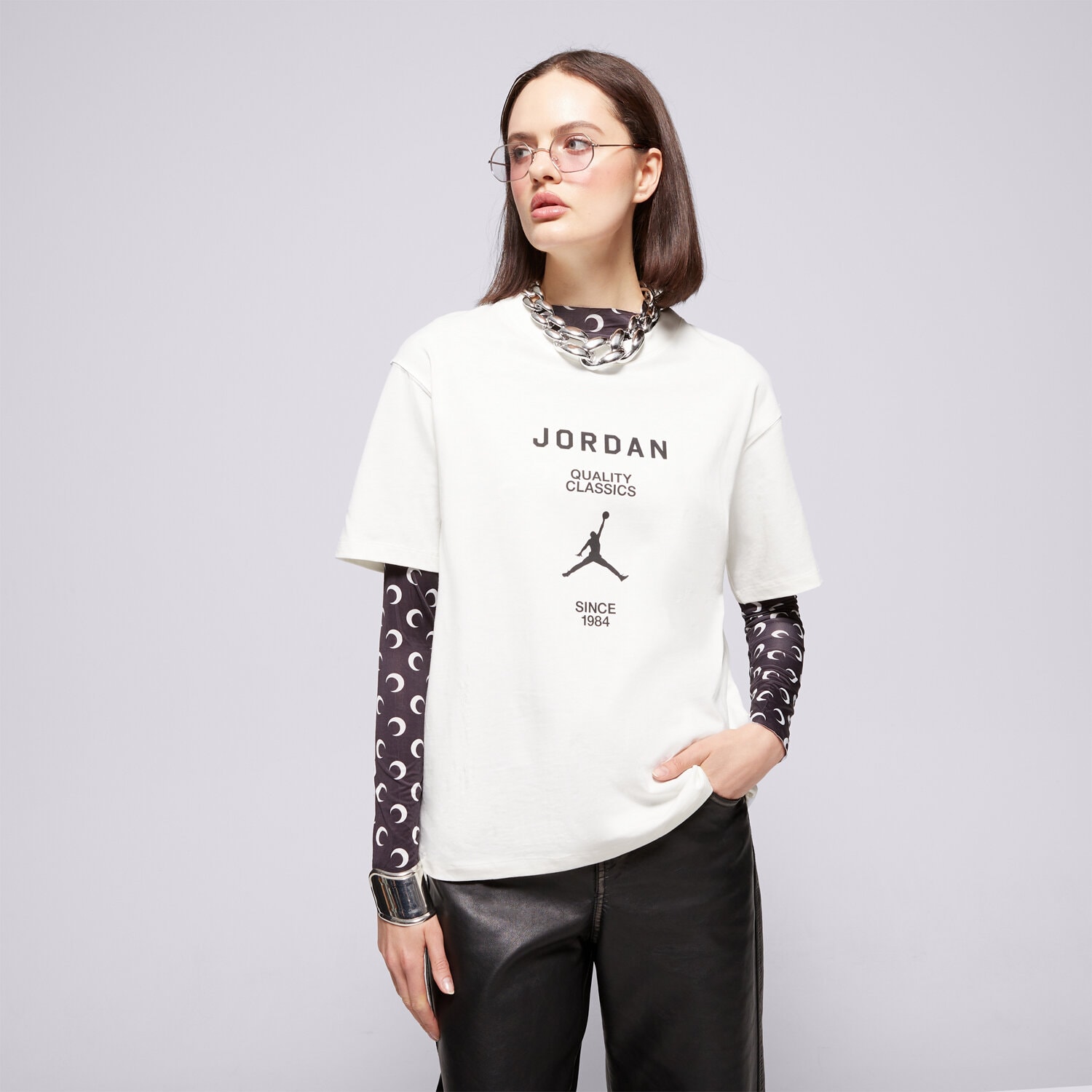 Femei tricou TRICOU W JORDAN SS GF GFX TEE JQC FZ0617-133 Bej
