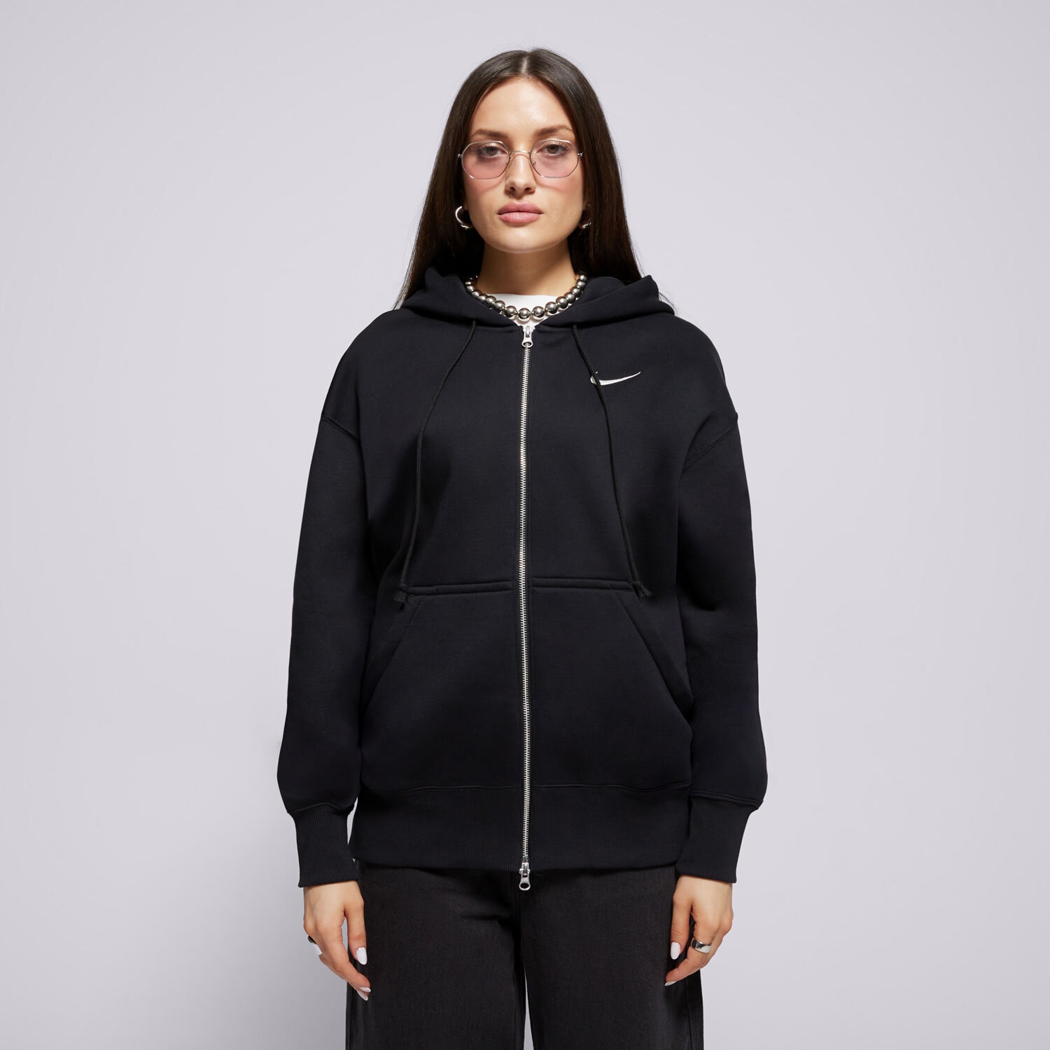 Femei bluză NIKE BLUZĂ W NSW PHNX FLC FZ OS HOODIE PHOENIX DQ5758-010 Negru