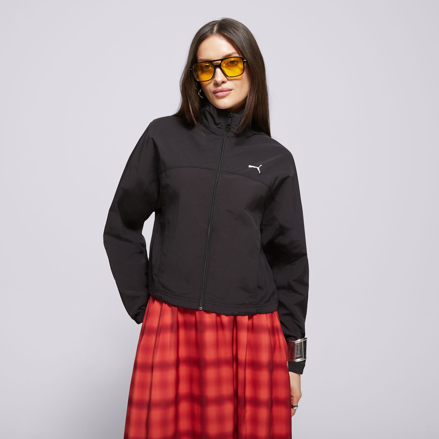 Femei jachetă PUMA JACHETĂ OVERSIZED ZIP-OFF WOVEN JACKET 629807 01 Negru