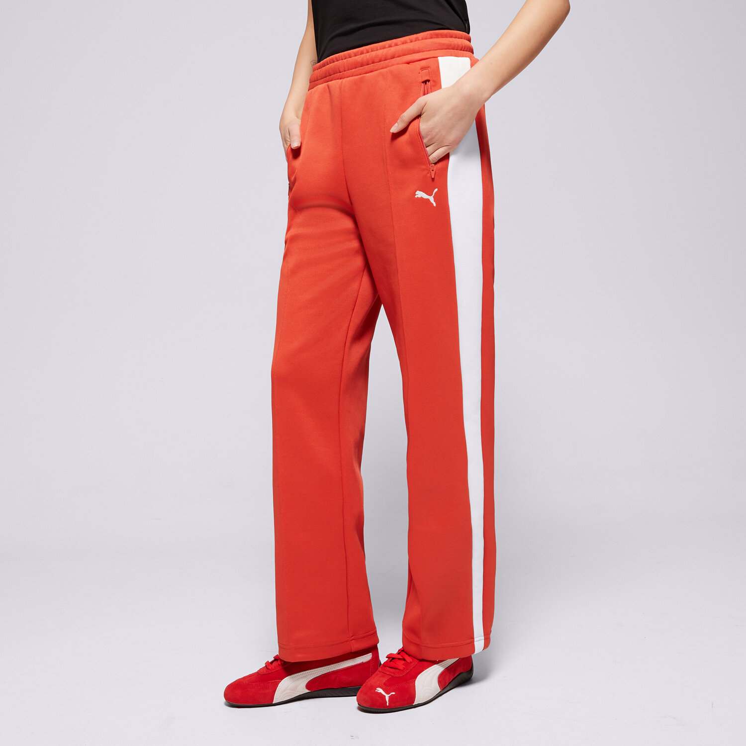 Femei pantaloni PUMA PANTALONI  TRACK PANTS OP 629797 15 Roșu