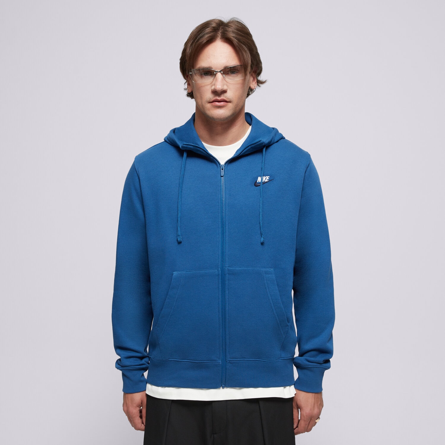 Bărbați bluză NIKE BLUZĂ CU GLUGĂ M NSW CLUB DT HDFZ DQ8384-476 Albastru