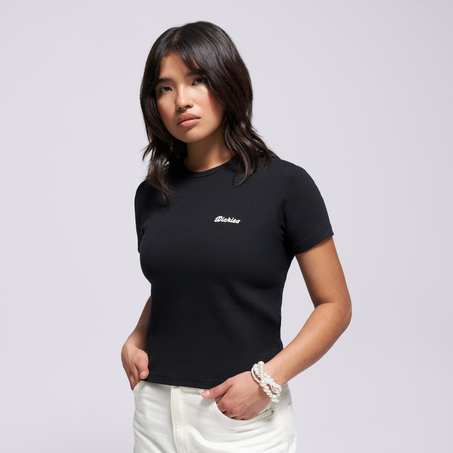 Femei tricou DICKIES TRICOU LEWISTOWN EMBRO SS TEE W DK0A4Z8JBLK1 Negru