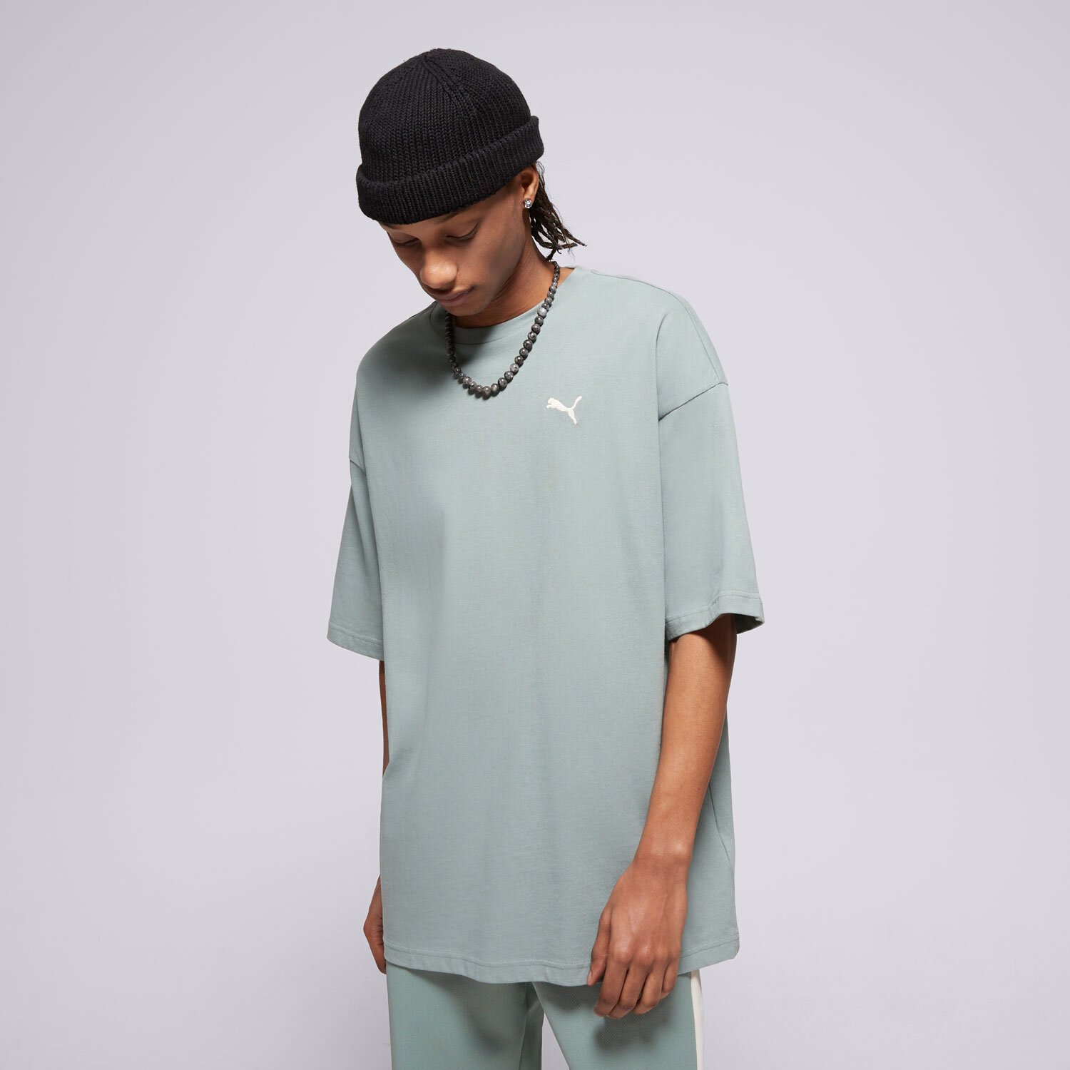 Bărbați tricou PUMA TRICOU WARDROBE ESS OVERSIZED TEE 629646 30 Verde