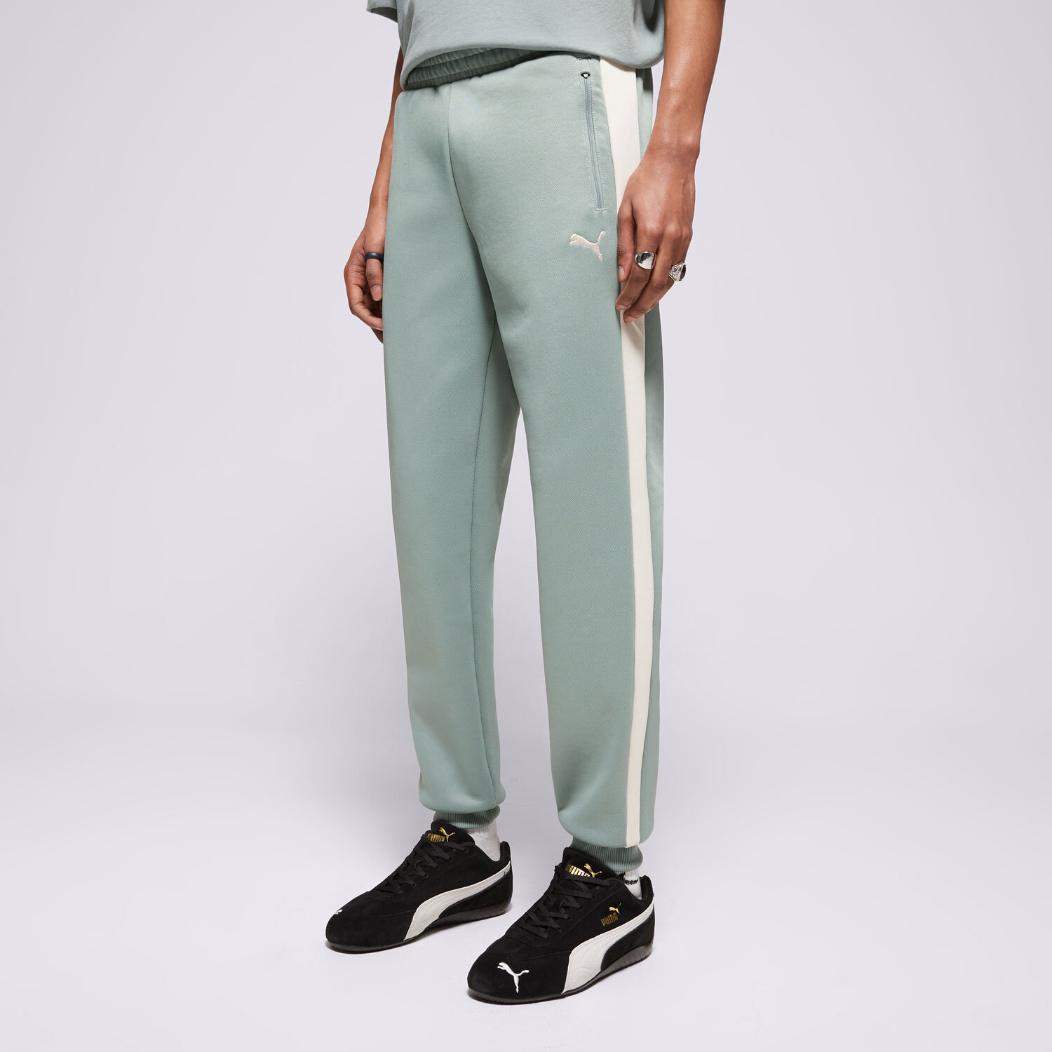Bărbați pantaloni PUMA PANTALONI  T7 ALWAYS ON TRACK PANTS DK CL 629588 30 Verde