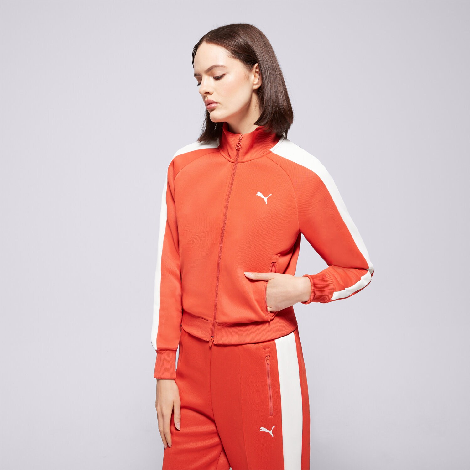 Femei bluză PUMA BLUZĂ SHORT TRACK JACKET 629796 15 Roșu