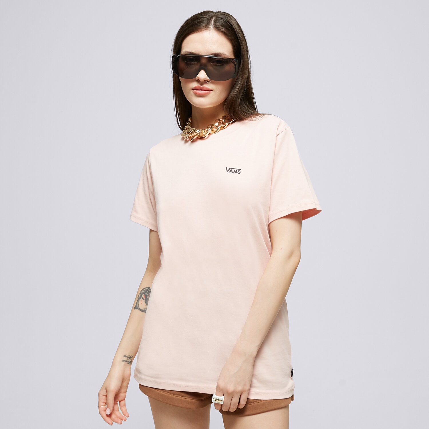 Femei tricou VANS TRICOU LEFT CHEST LOGO TEE EM VN0A7RSRBQL Roz