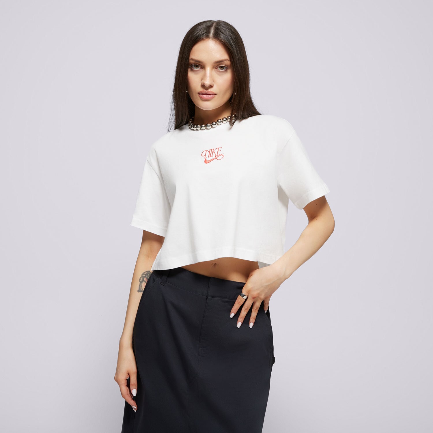 Femei tricou NIKE TRICOU W NSW SS CROP TEE IWD HF9500-100 Alb