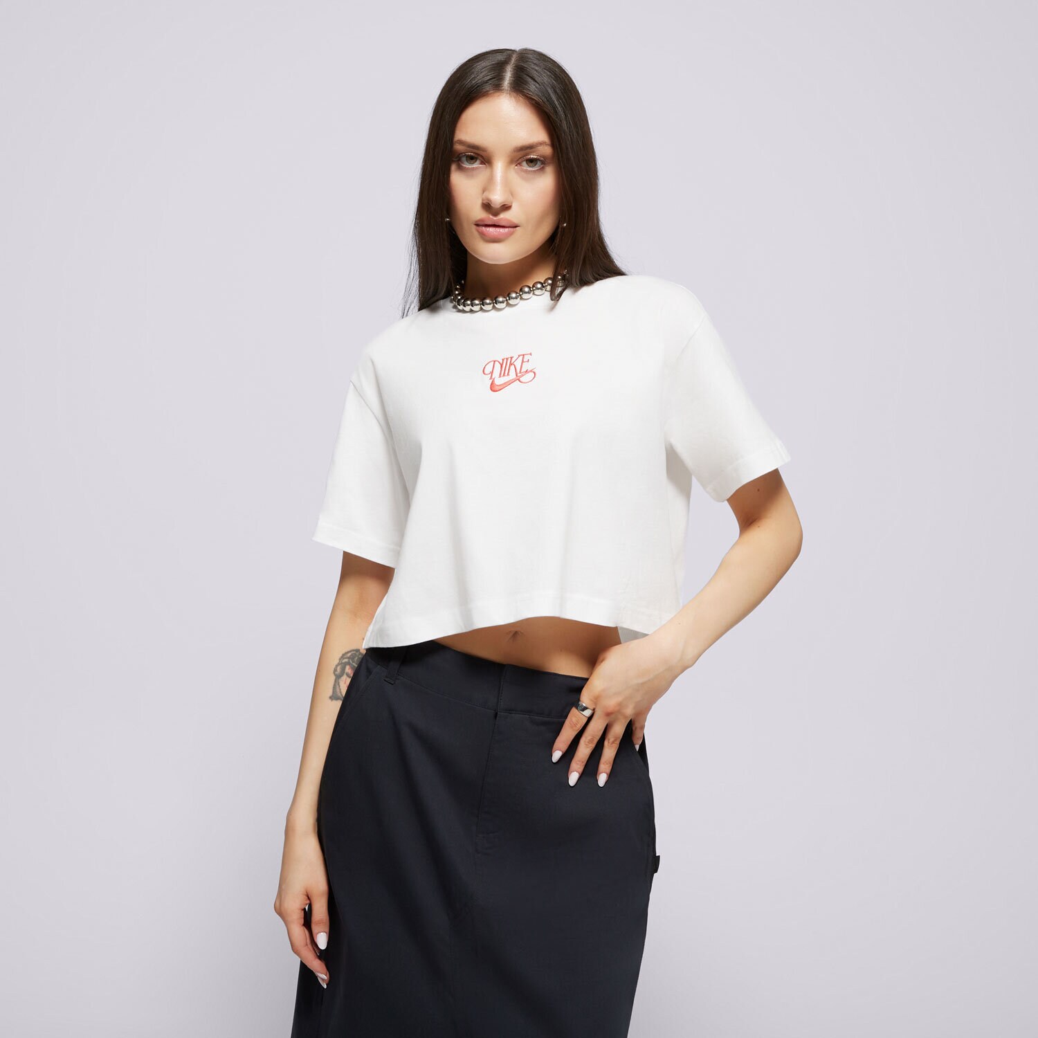 Femei tricou NIKE TRICOU W NSW SS CROP TEE IWD HF9500-100 Alb