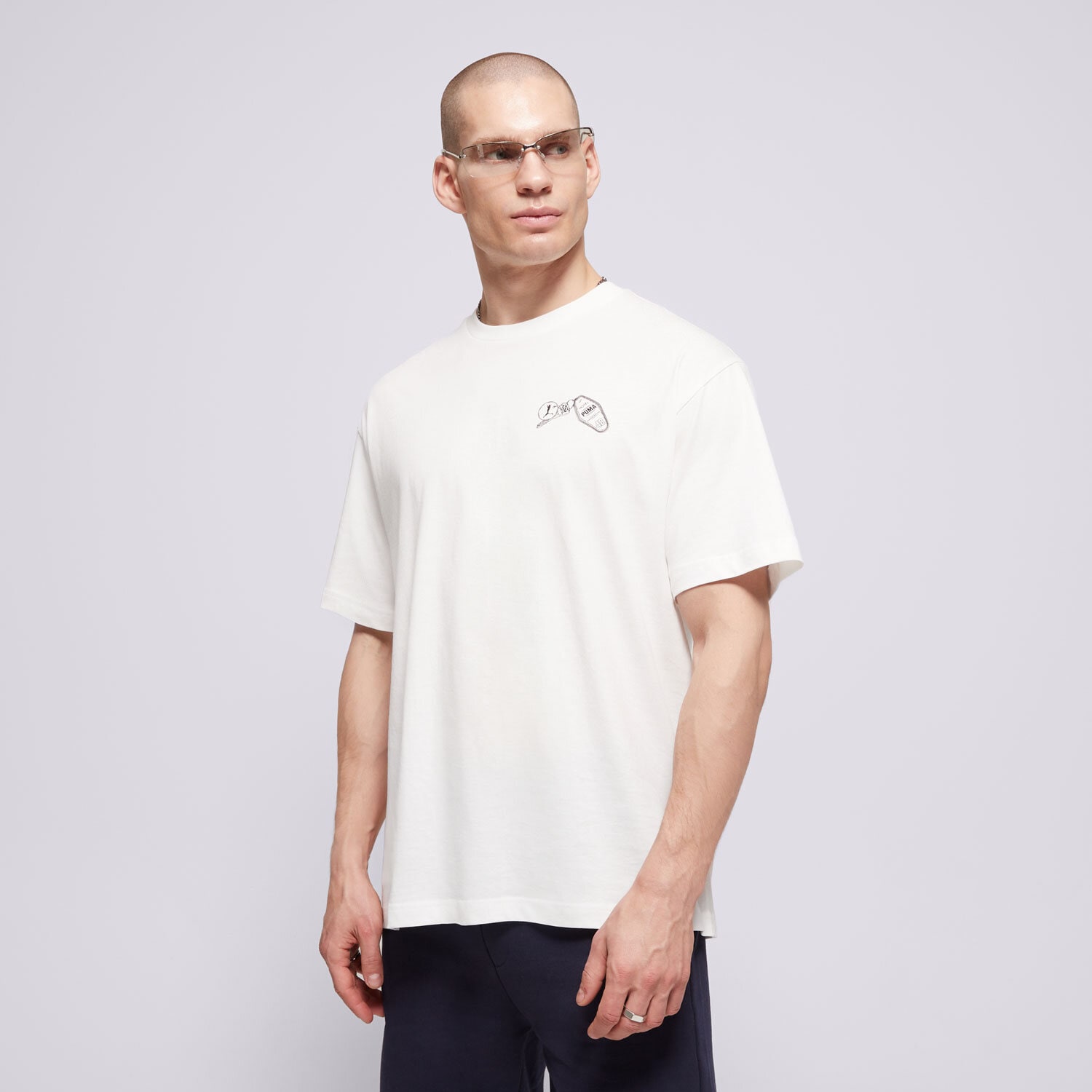 Bărbați tricou PUMA TRICOU GRAPHICS PUMA HOTEL RELAXED TEE 629636 02 Alb