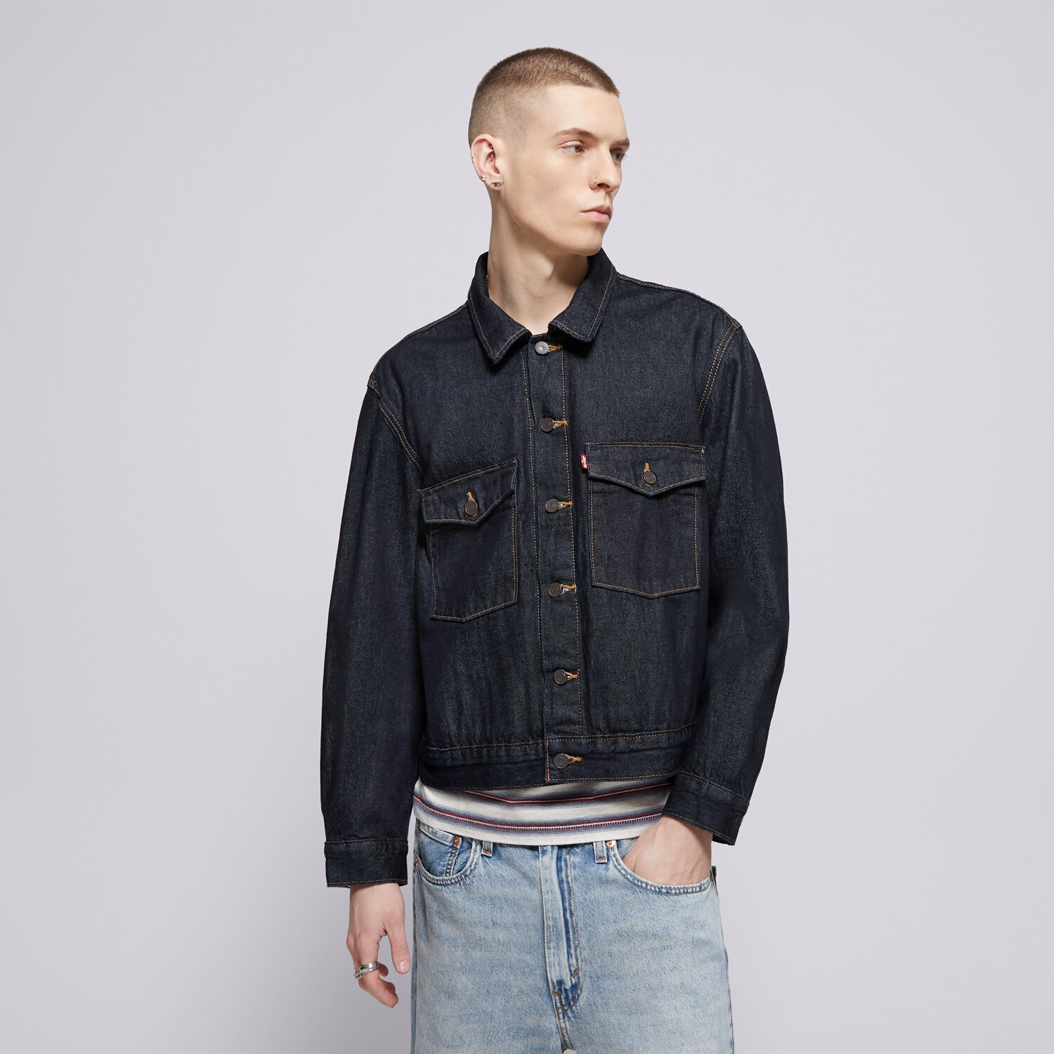Bărbați jachetă LEVI'S JACHETĂ EMBARCADERO STATION JKT DARK INDIGO - FLAT FI 0010P-0004 Bleumarin