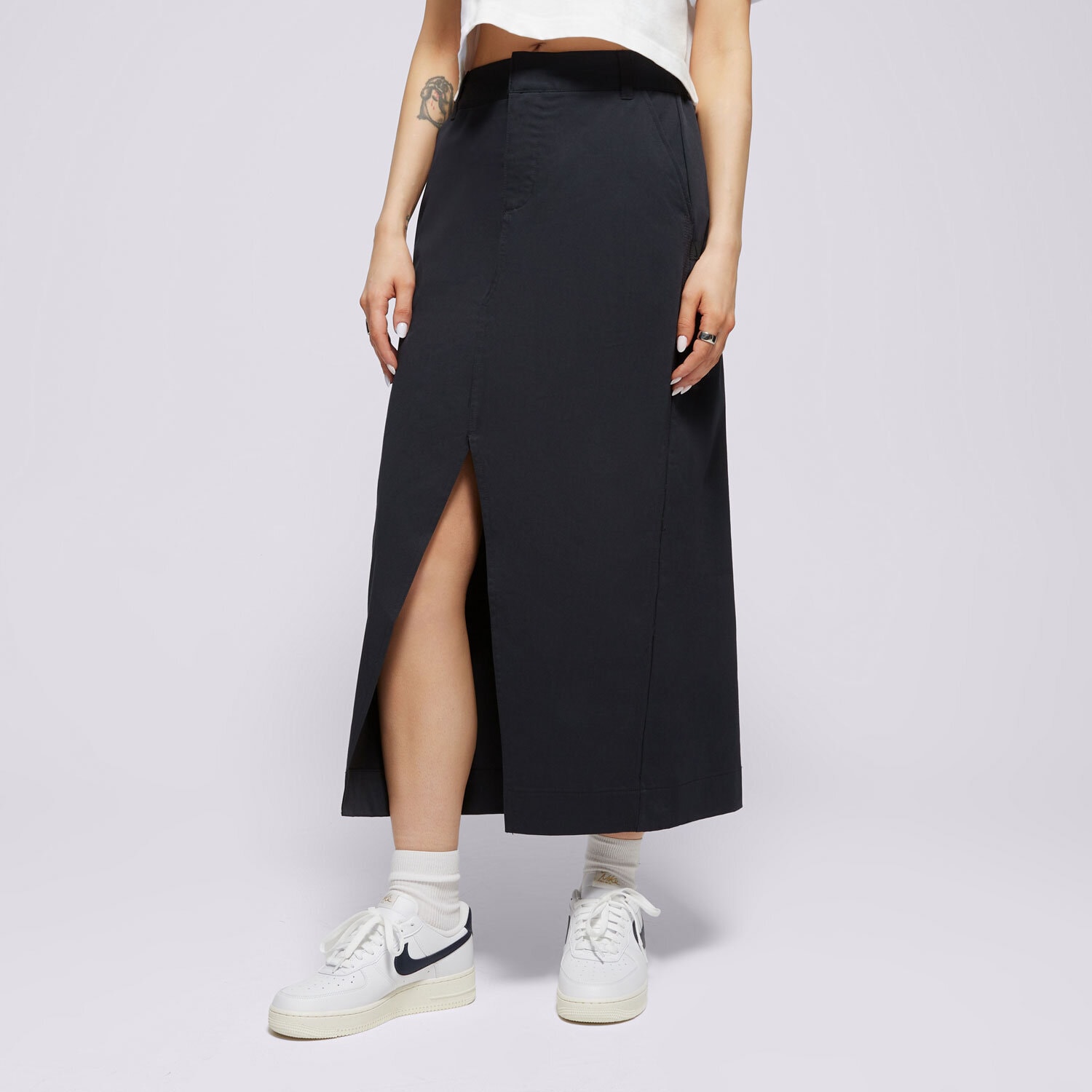 Femei rochii și fuste NIKE FUSTĂ NSW CLLCTN TWILL SKIRT FRWY HQ8022-010 Negru