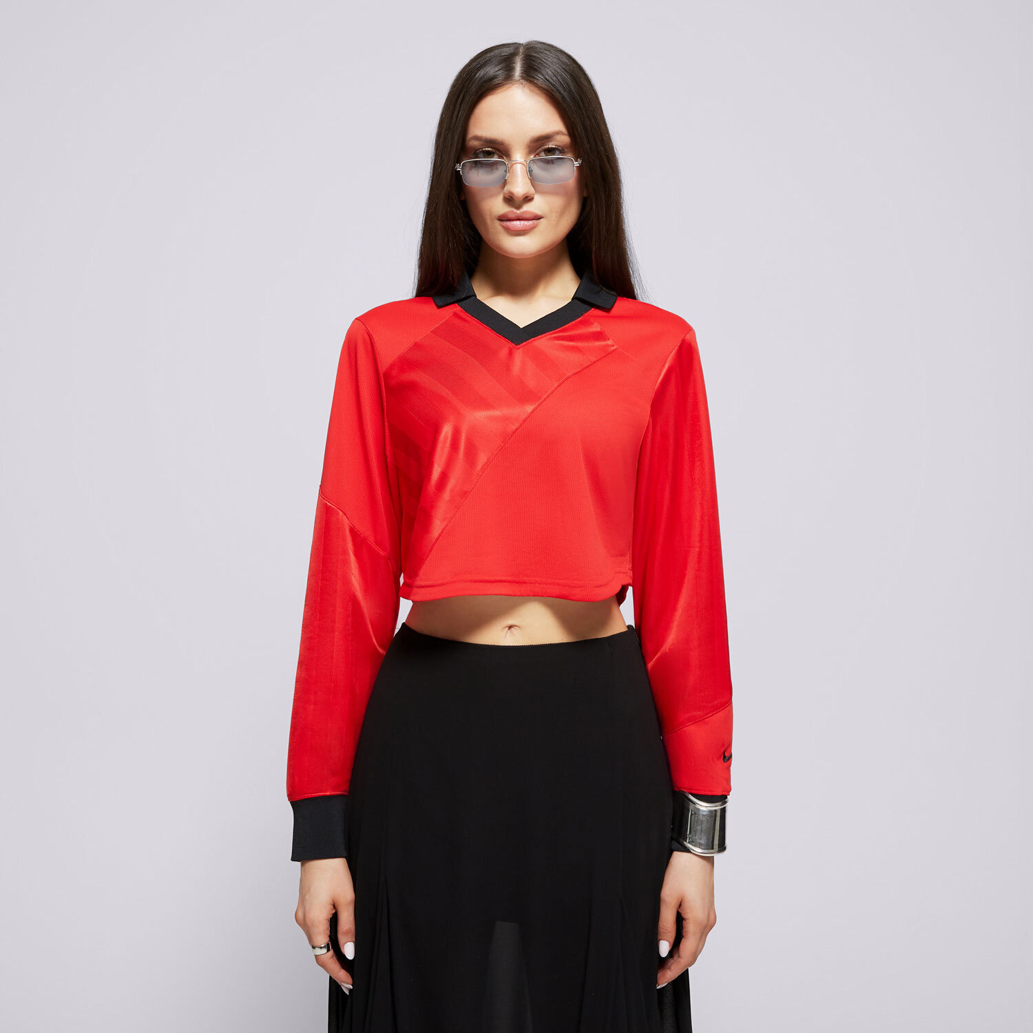 Femei tricou NIKE TRICOU W NSW STREET LS CROP JRSY HF9507-657 Roșu