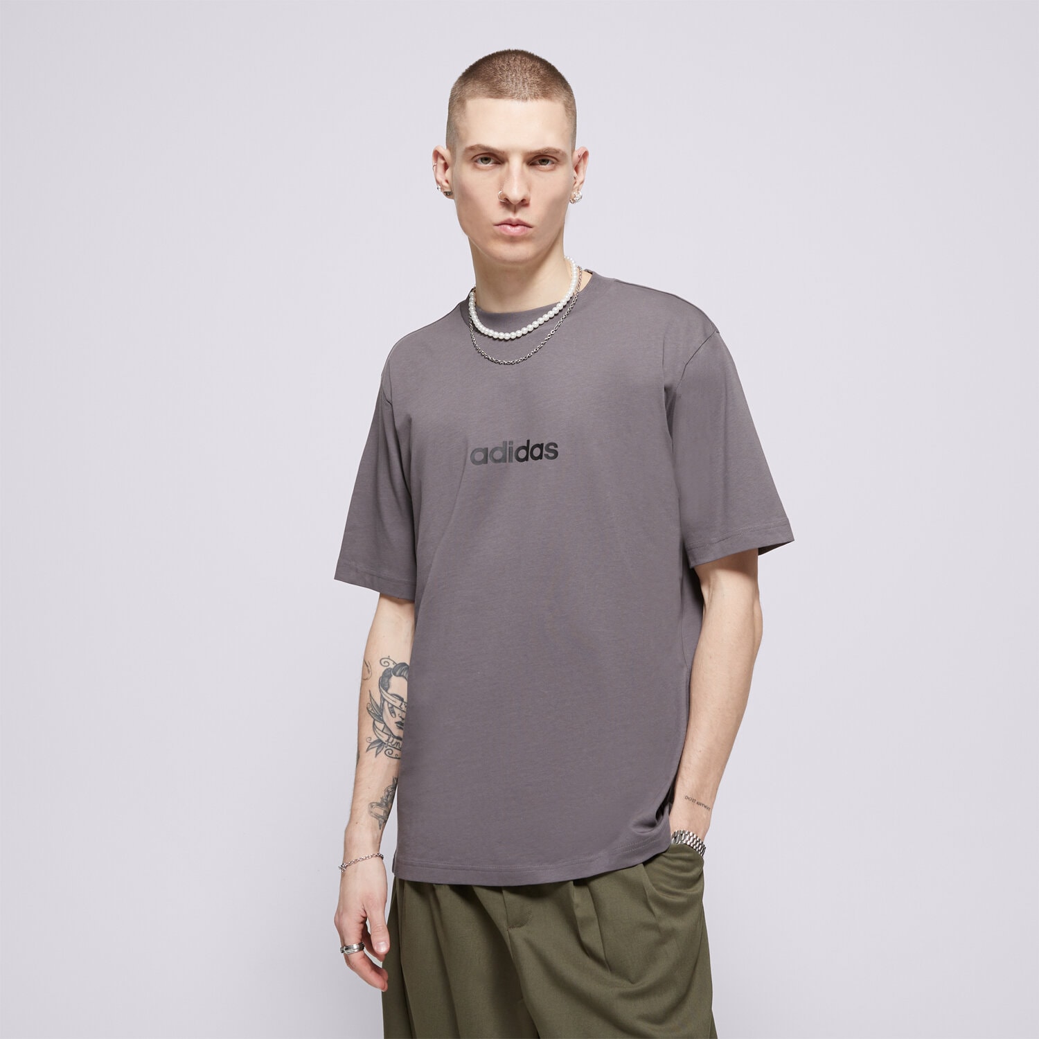 Bărbați tricou ADIDAS TRICOU M LIN SJ T JE9005 Gri