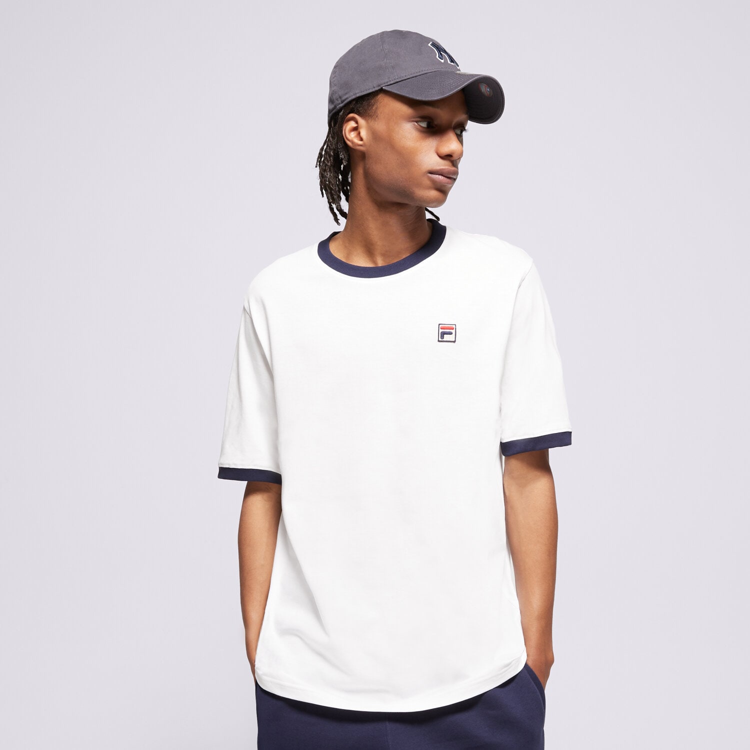 Bărbați tricou FILA TRICOU CONTRAST RIB TEE LM1836AT101 Alb