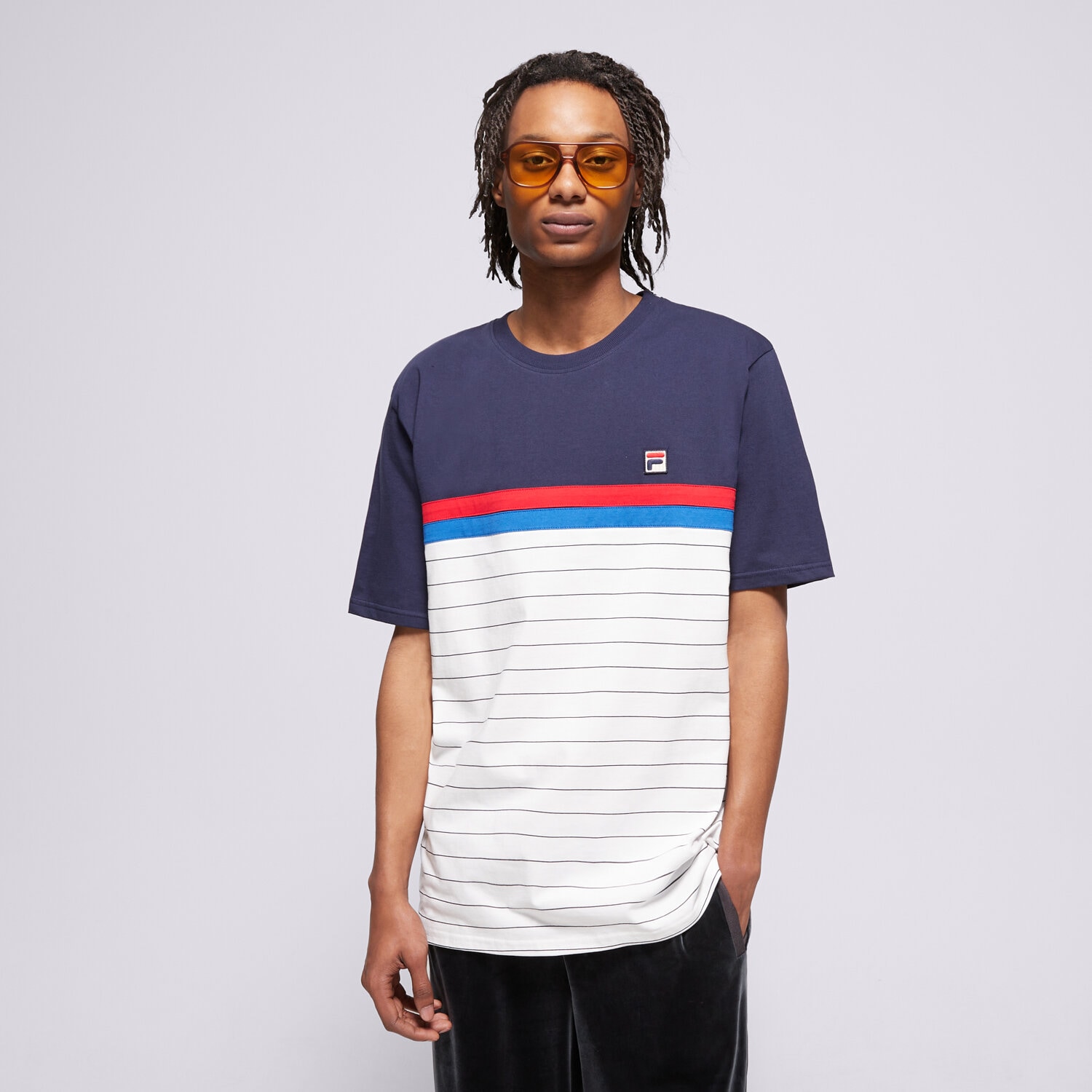 Bărbați tricou FILA TRICOU CUT AND SEW WITH BB1 STRIPE SS25MH016410 Mulicolor