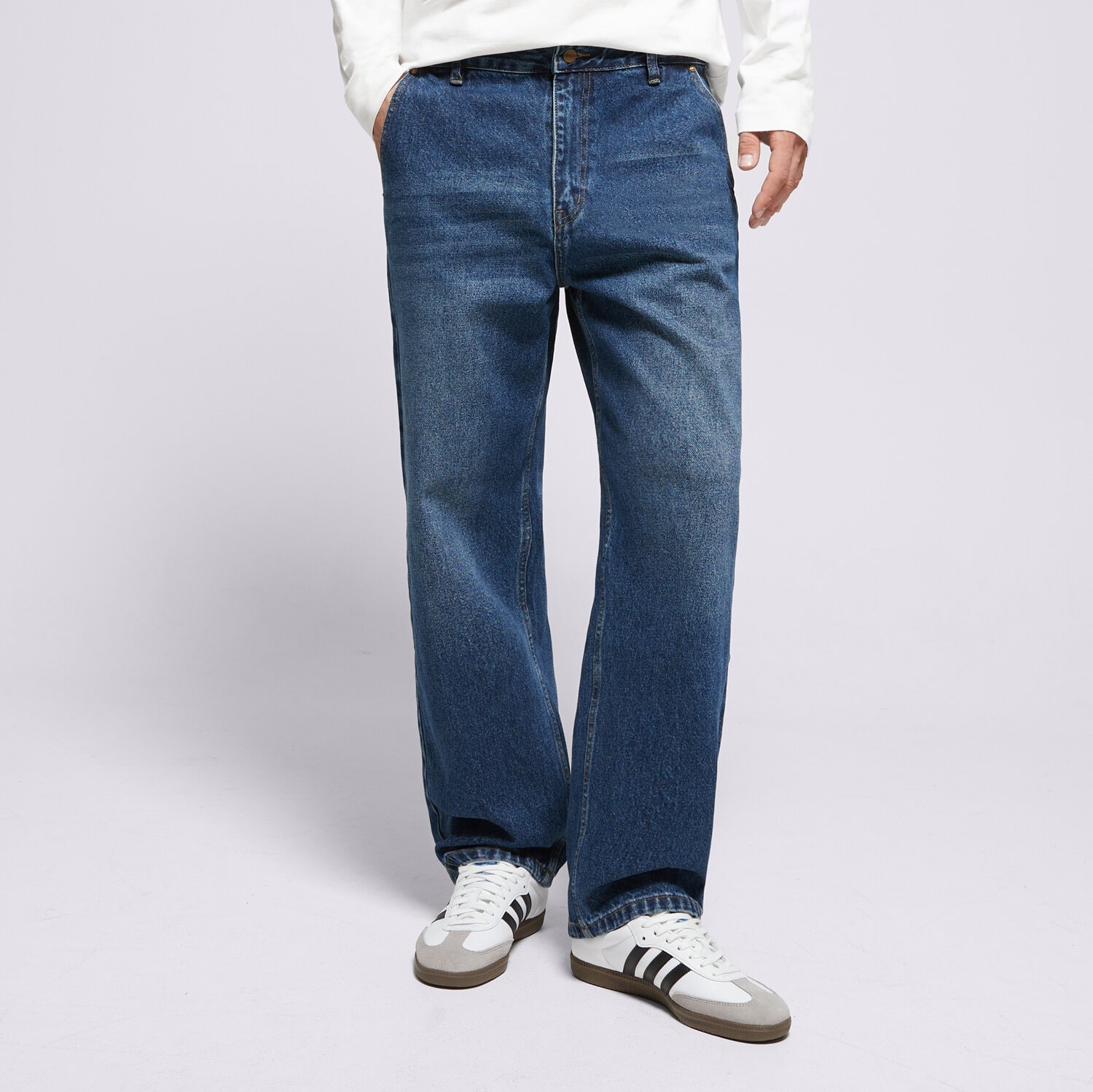 Bărbați pantaloni PROSTO PANTALONI  JEANS BAGGY CLASS99 KL251MPAN3061 Albastru